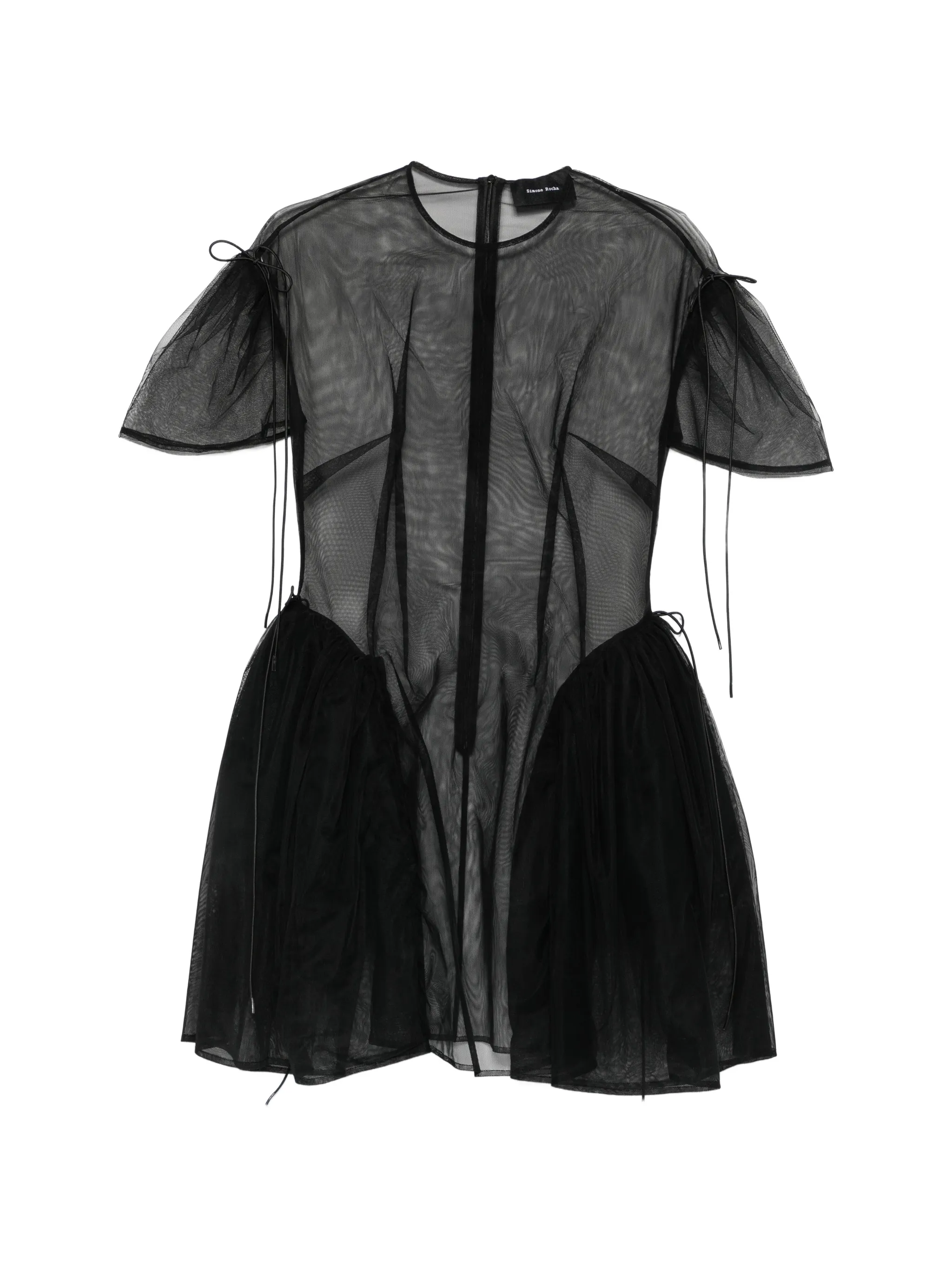 puff-sleeve mini dress