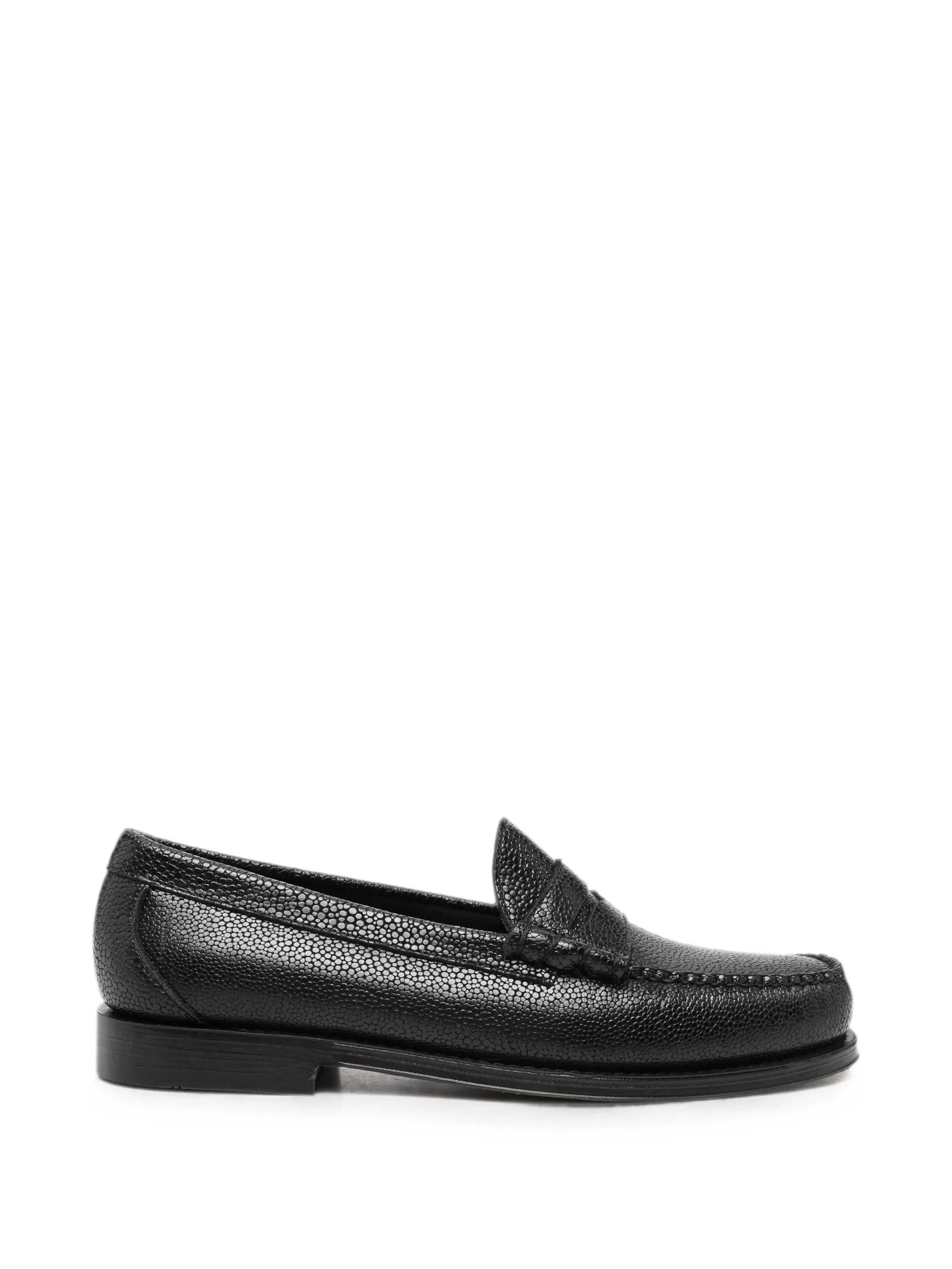 Weejuns Larson Penny loafers in black shagreen leather