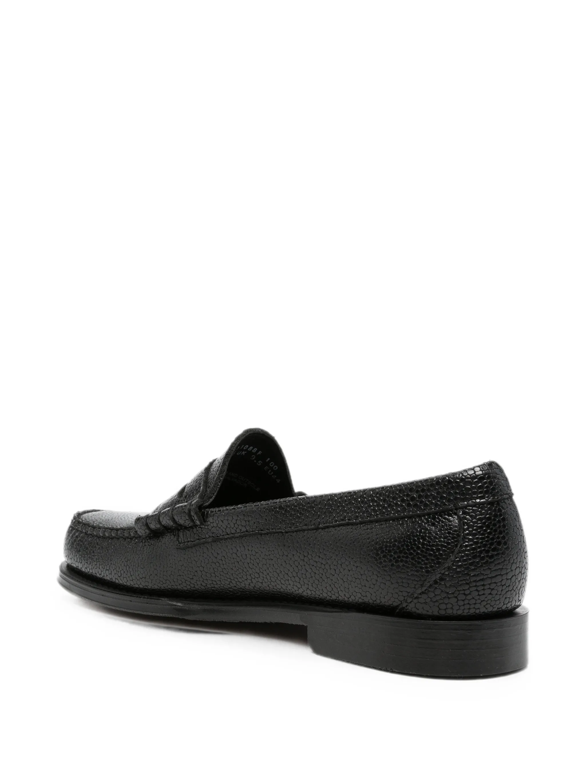 Weejuns Larson Penny loafers in black shagreen leather