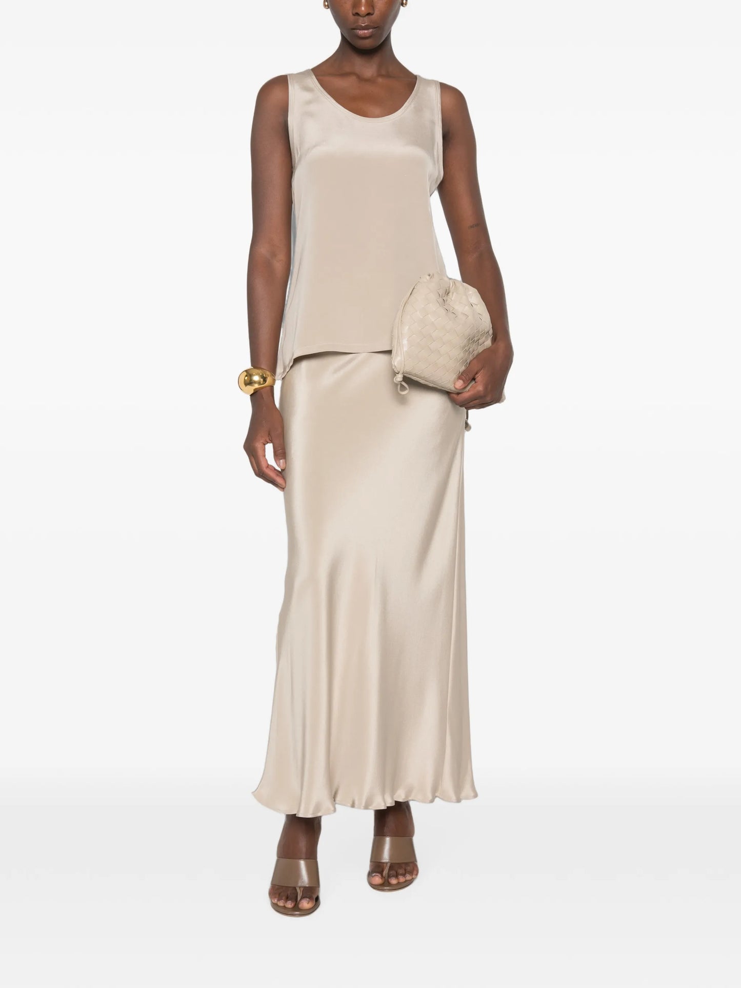 Sospiro satin-finish skirt