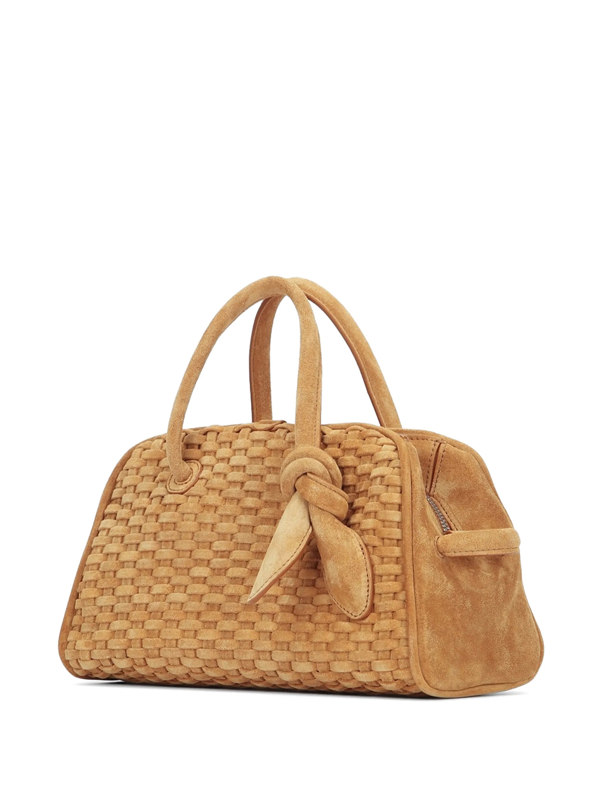 woven knot detail tote bag