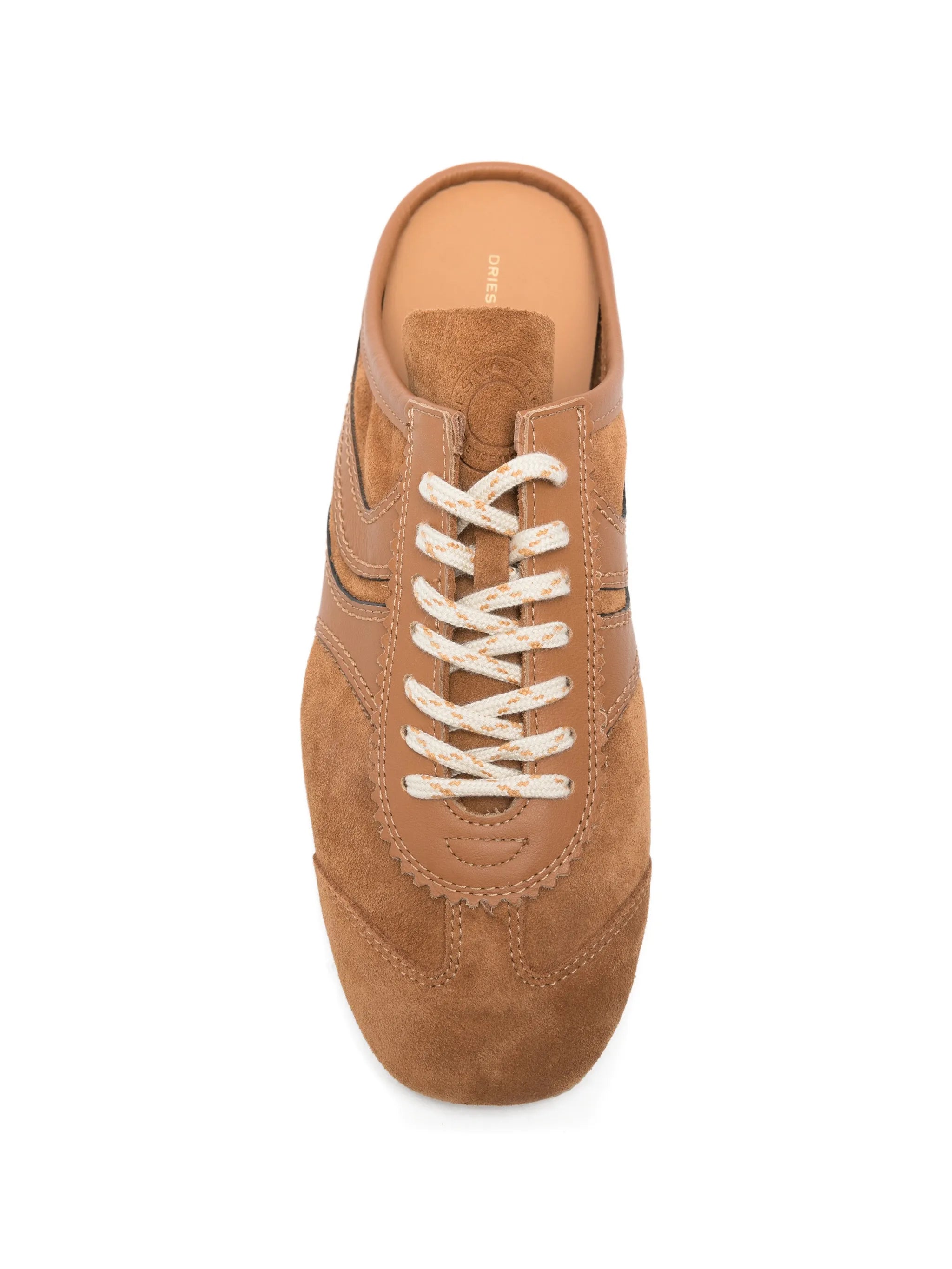 leather-trim suede sneakers