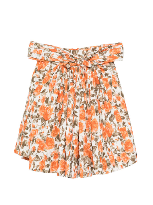 floral-print off-shoulder mini dress