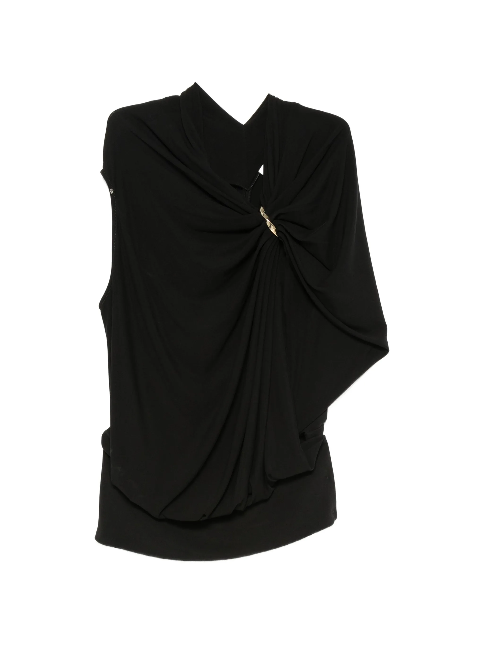 Lacuna ring-embellishment top