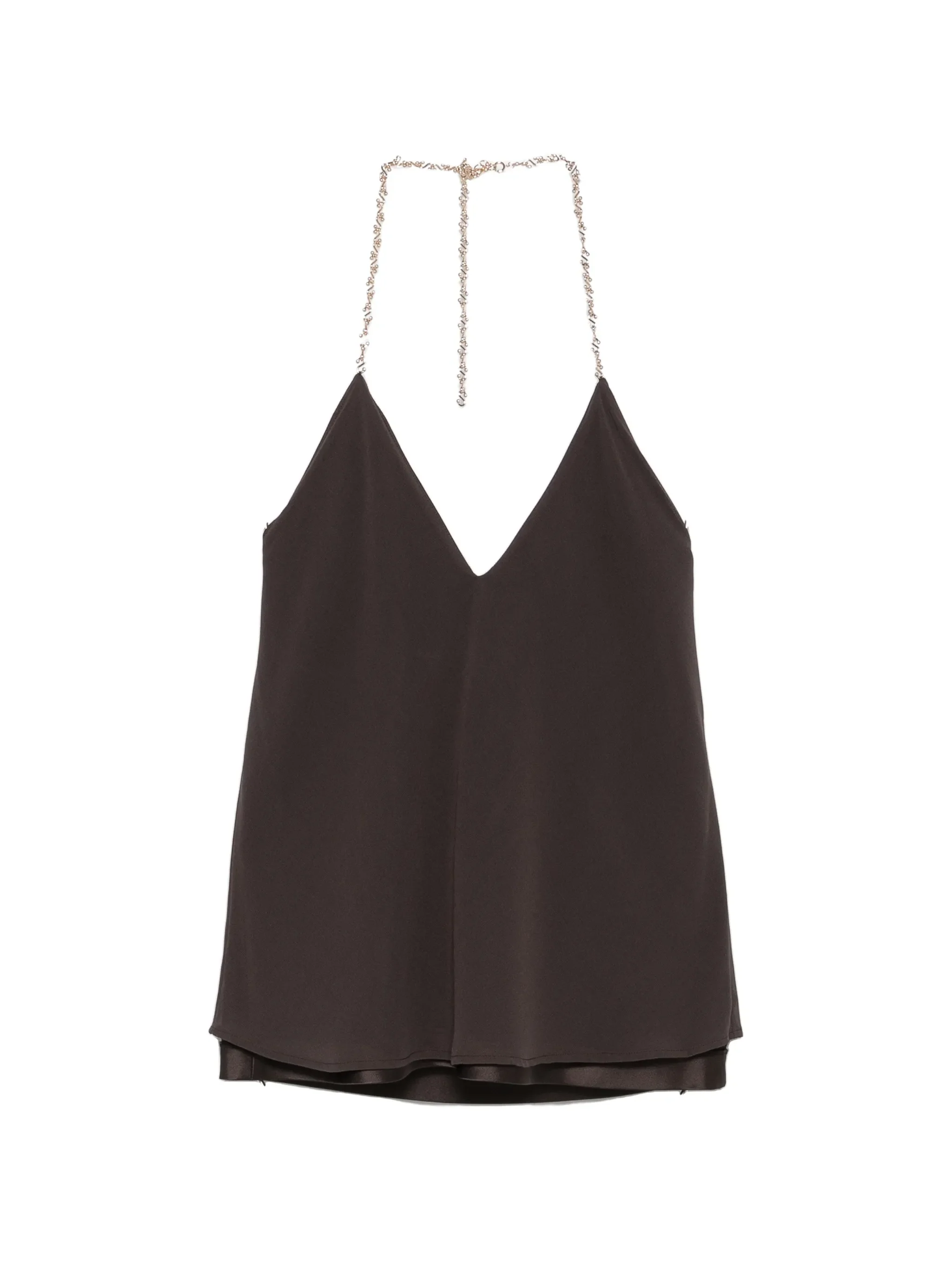 Spxpiombo V-neck chain-strap top