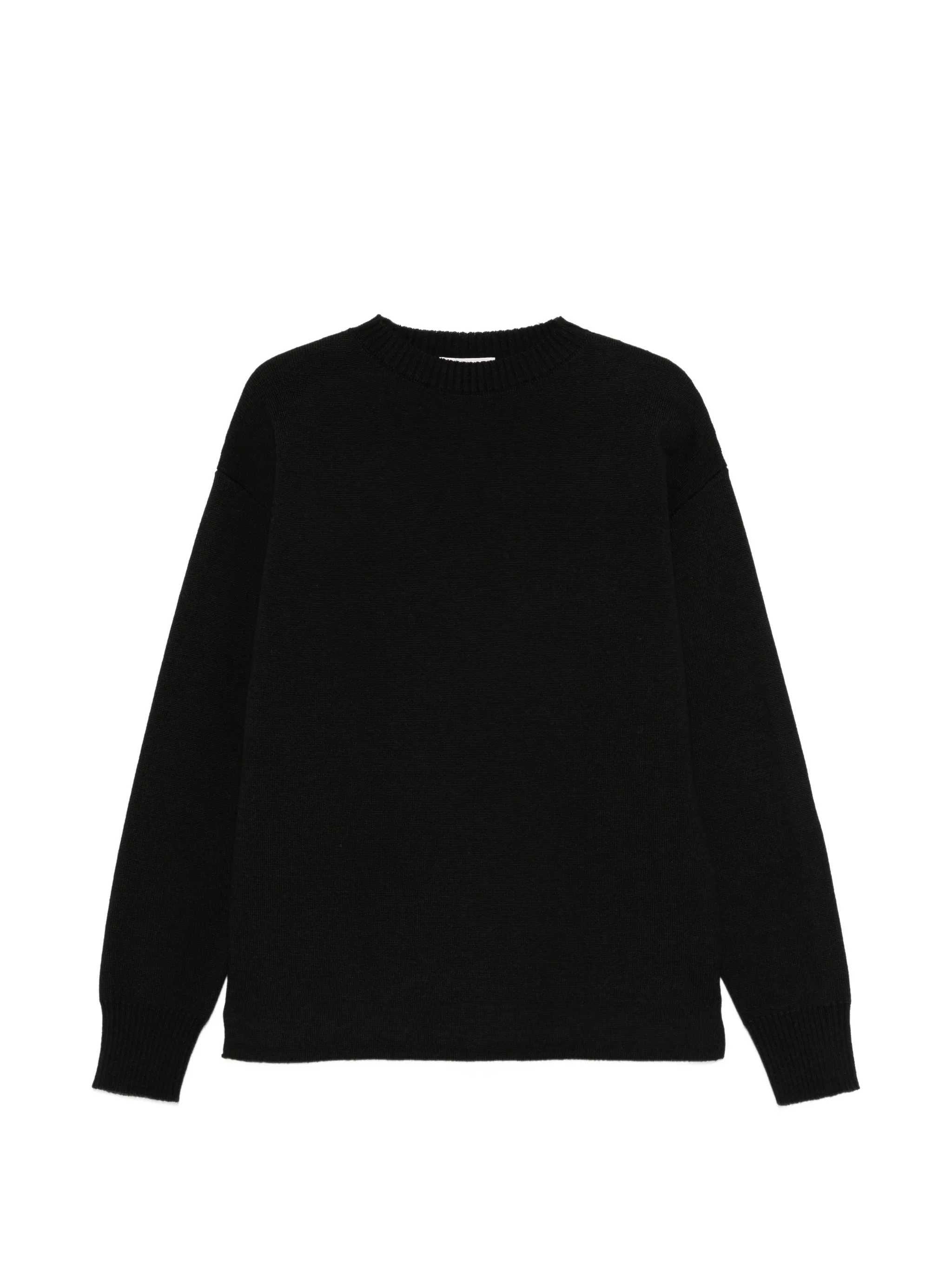 boat-neck sweater in double-face virgin wool