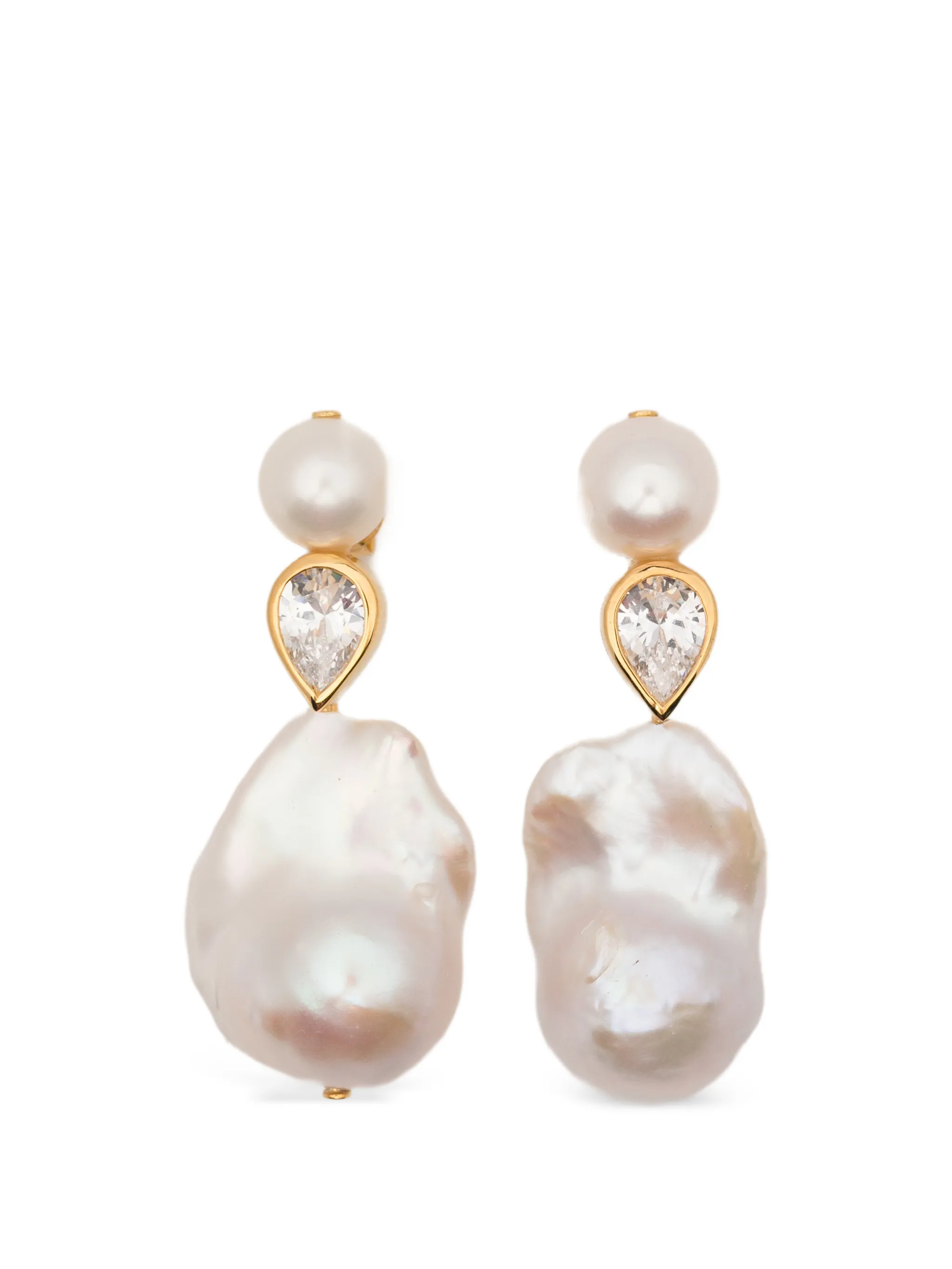 Pulp pearl-embellished drop earrings