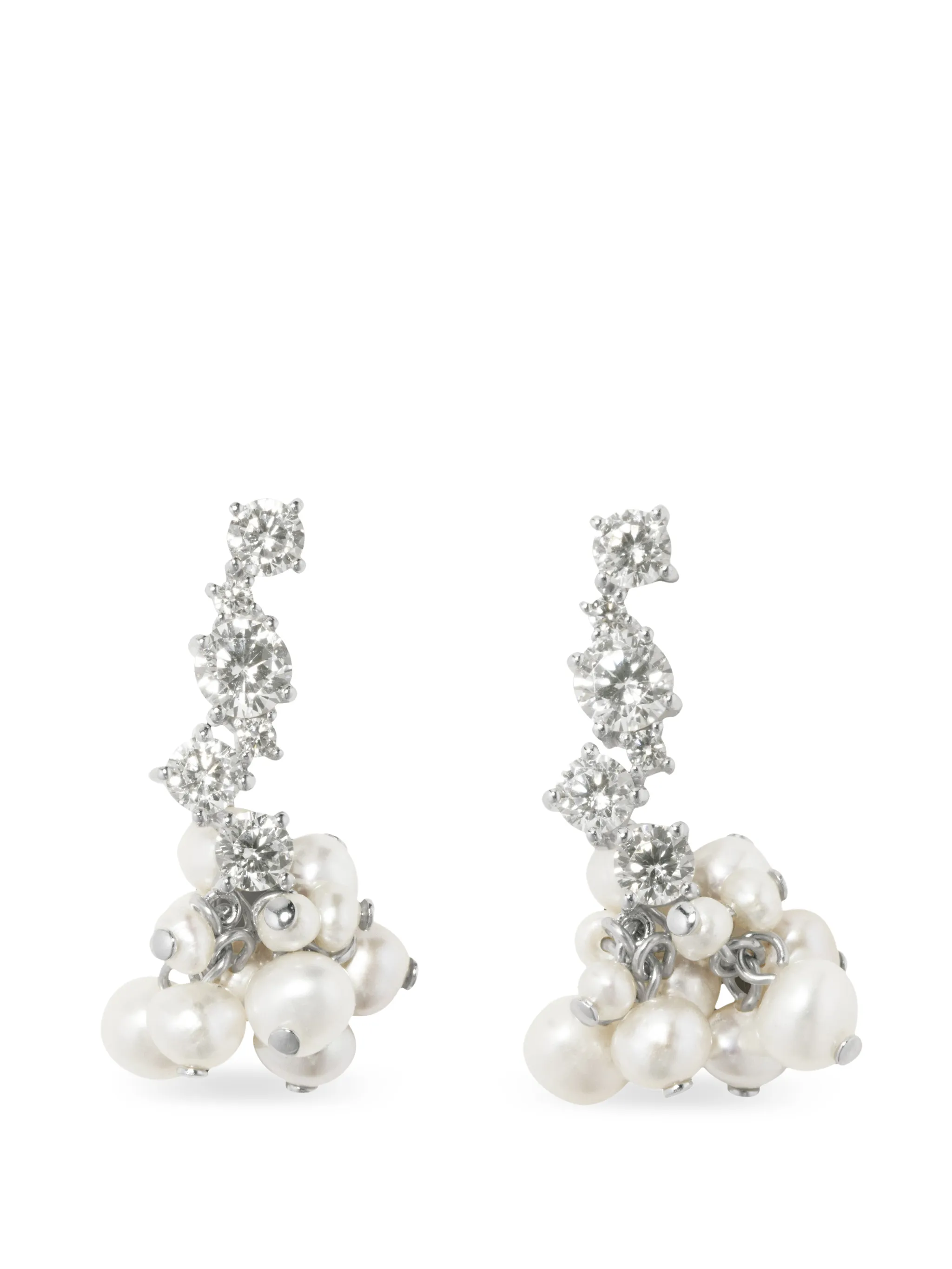 A Slow Unravelling pearl-embellished drop earrings