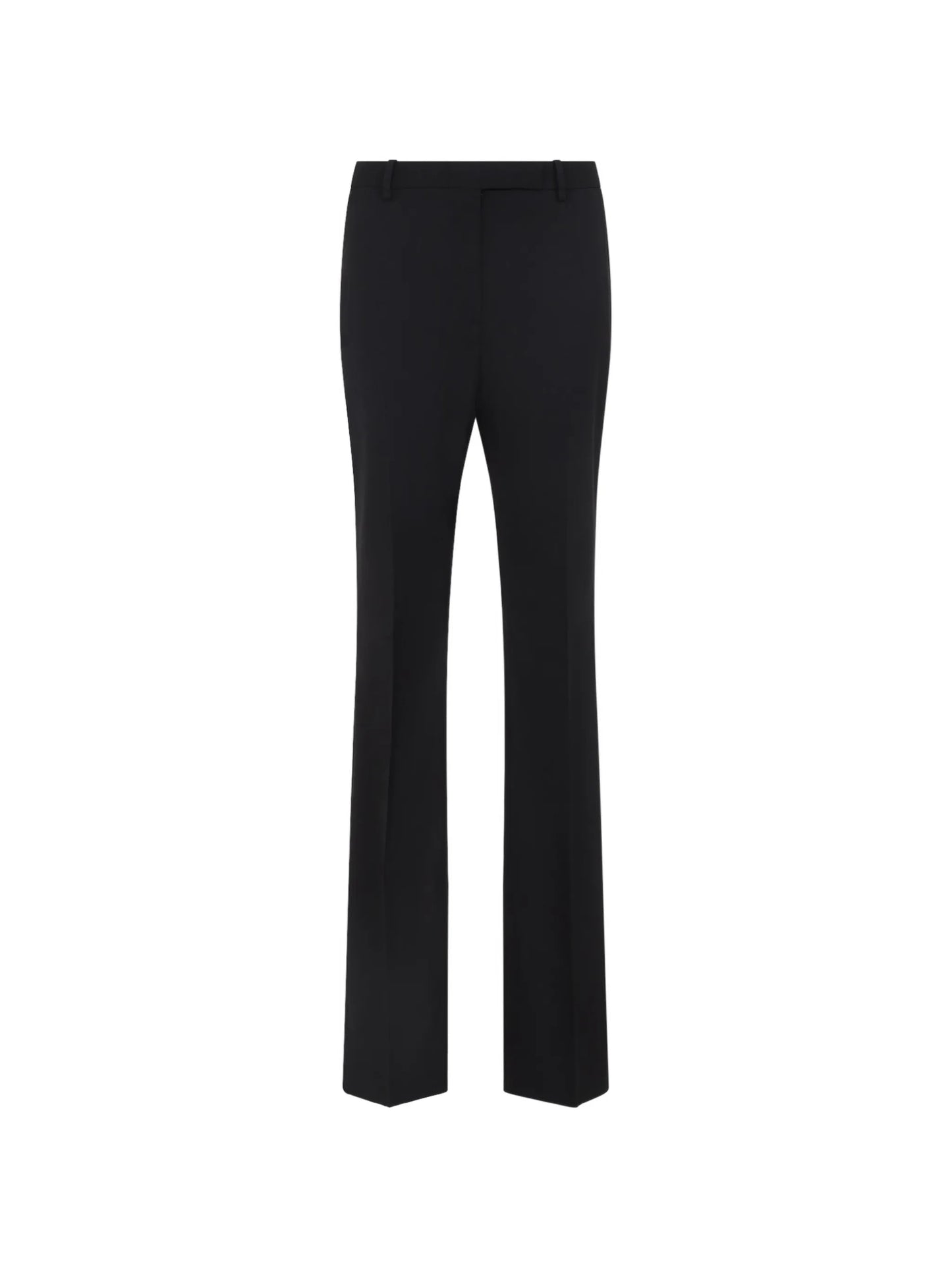pressed-crease wool trousers