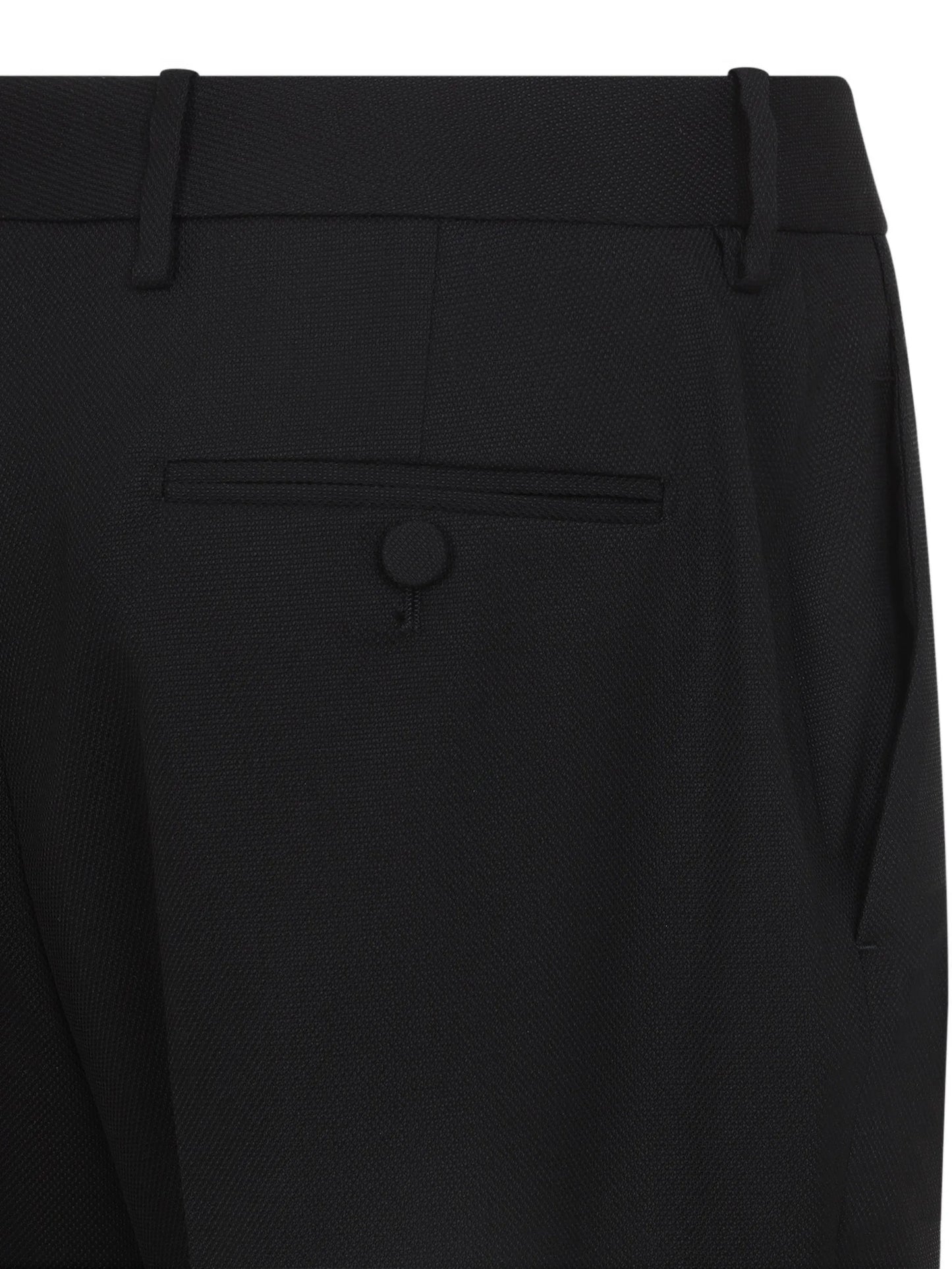 pressed-crease wool trousers