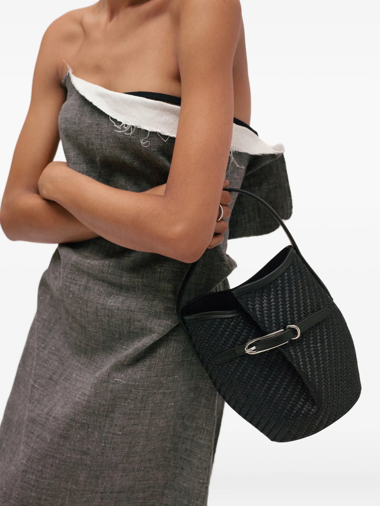 woven bucket bag