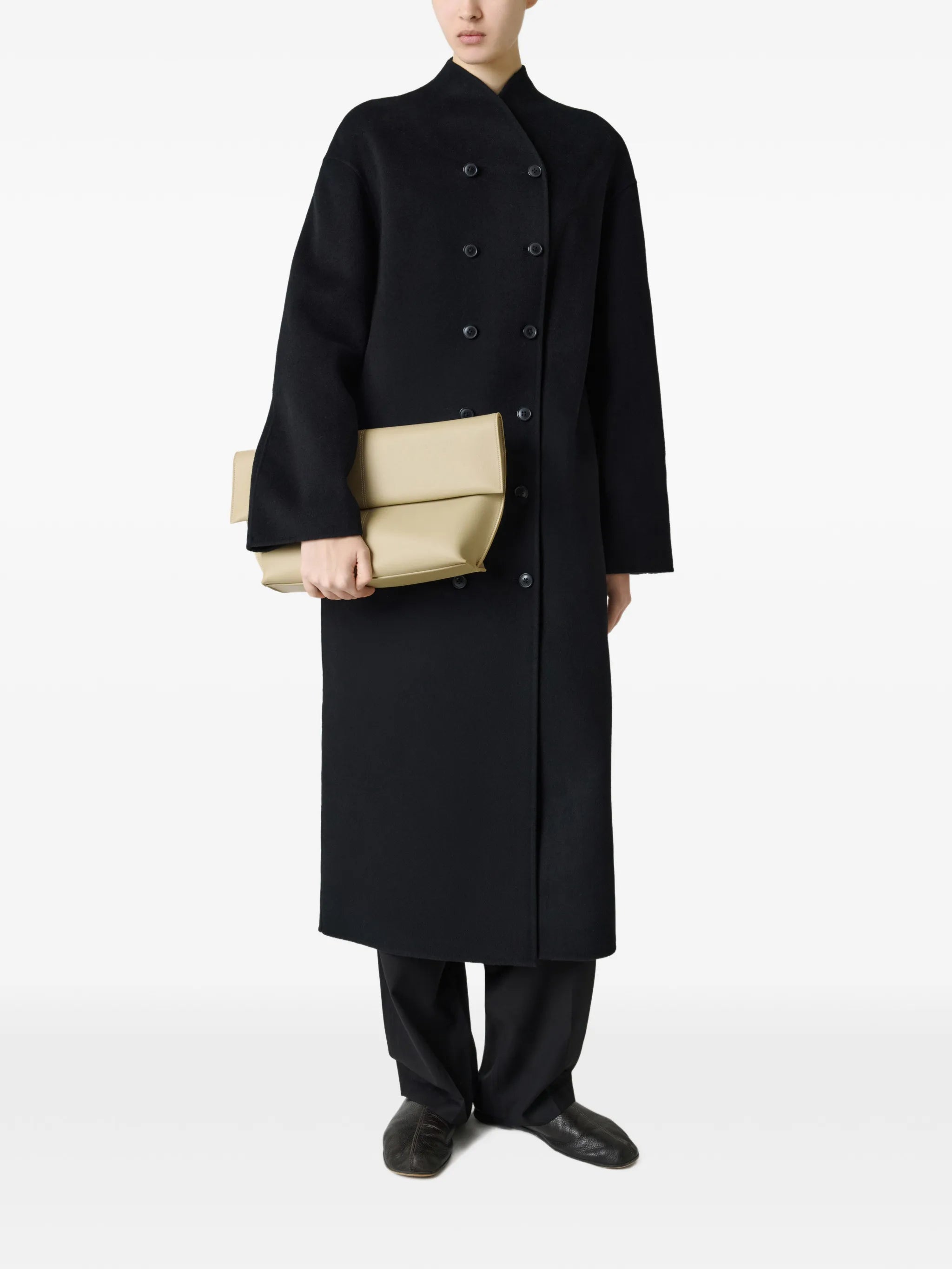 Seamed clutch bag
