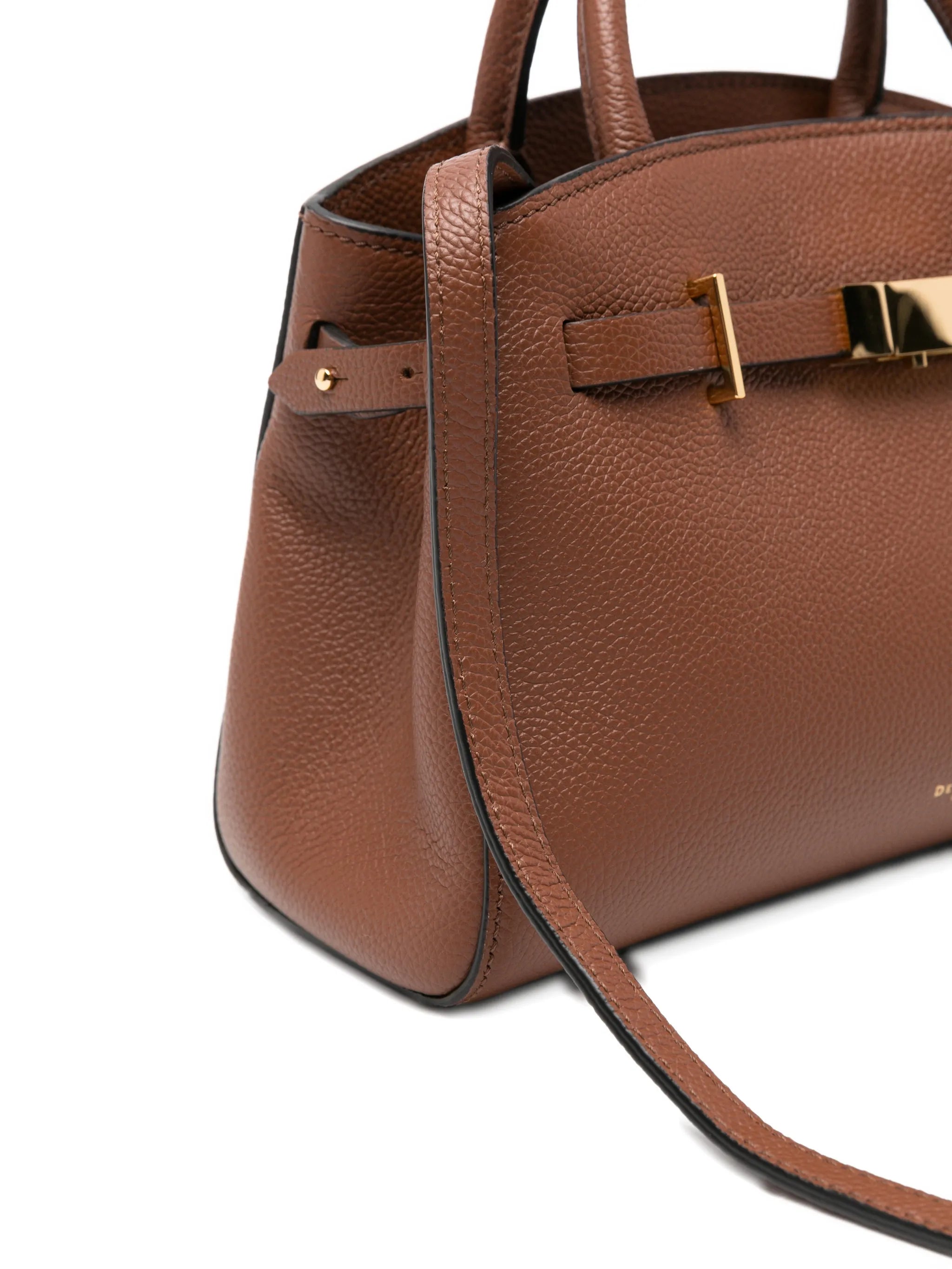 small Hudson grained-leather tote bag