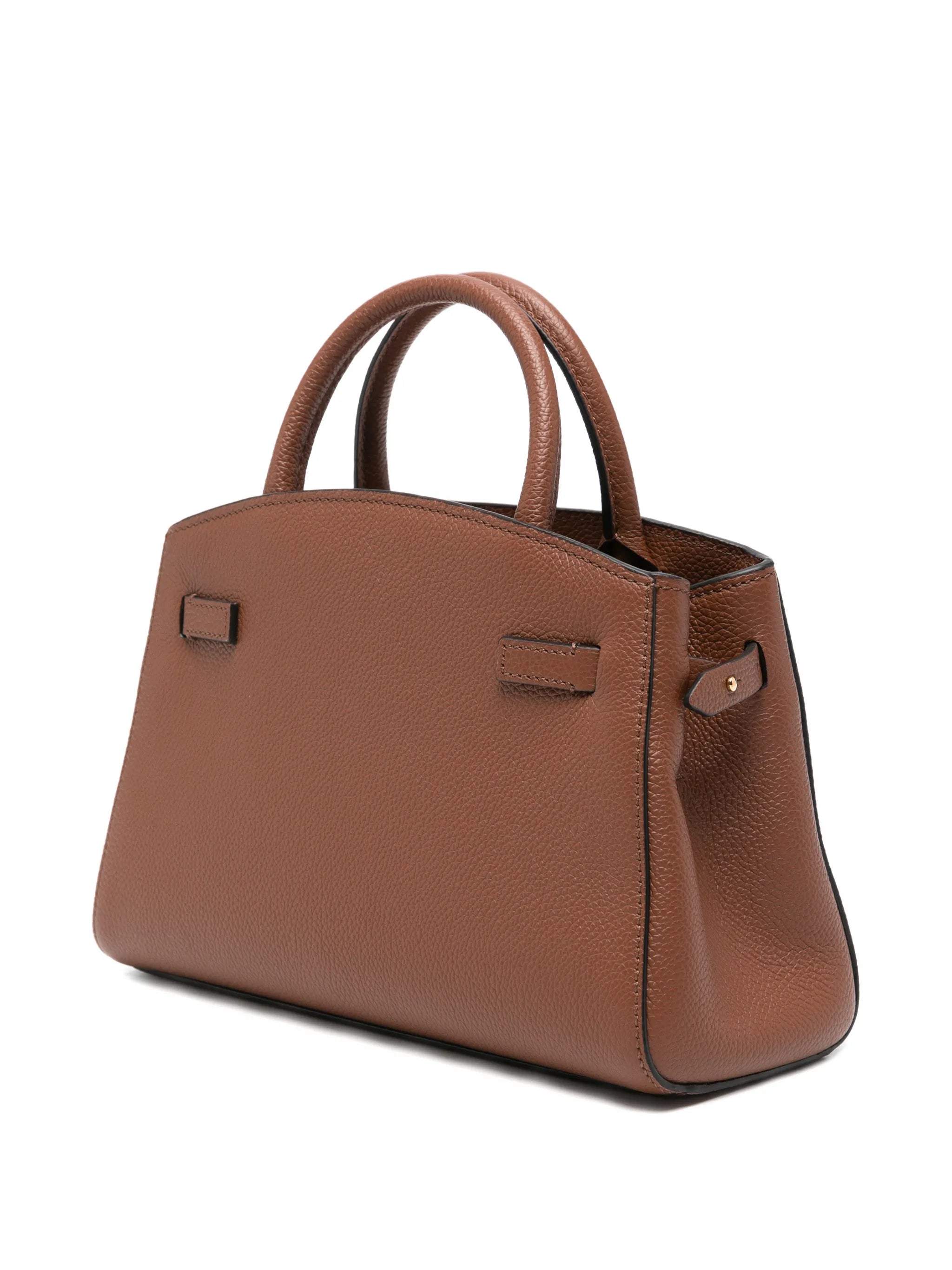 small Hudson grained-leather tote bag