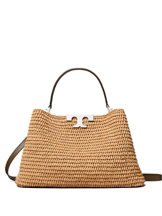 Eleanor raffia satchel bag