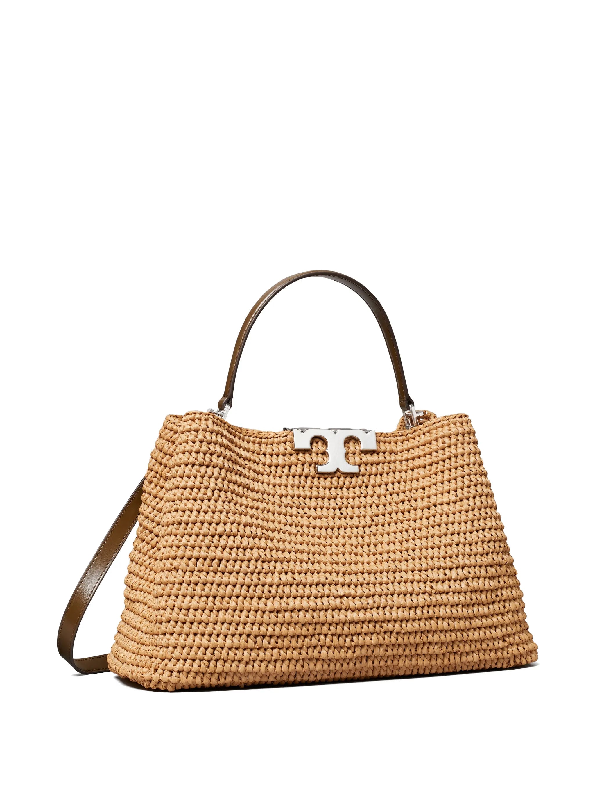 Eleanor raffia satchel bag