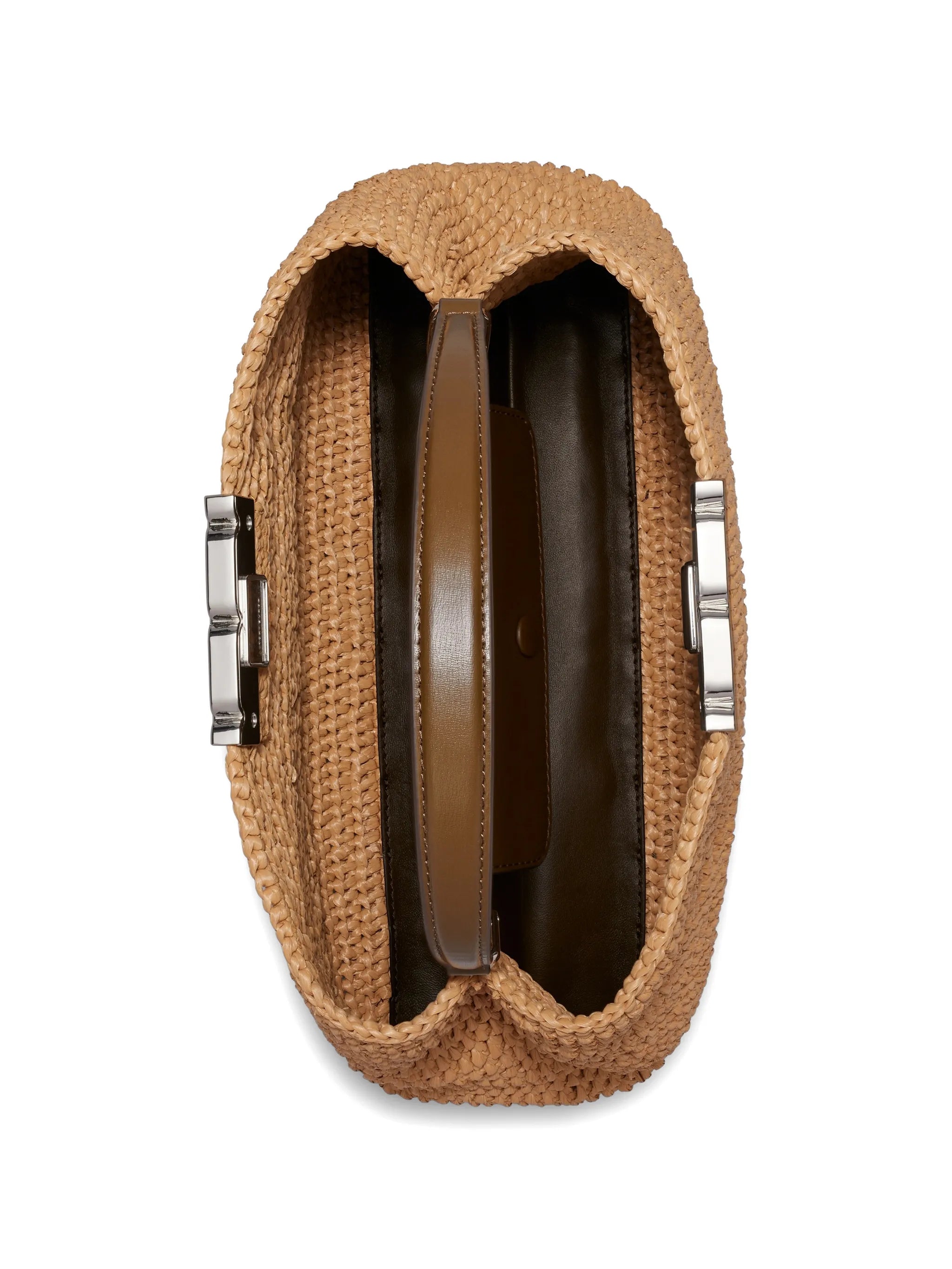 Eleanor raffia satchel bag