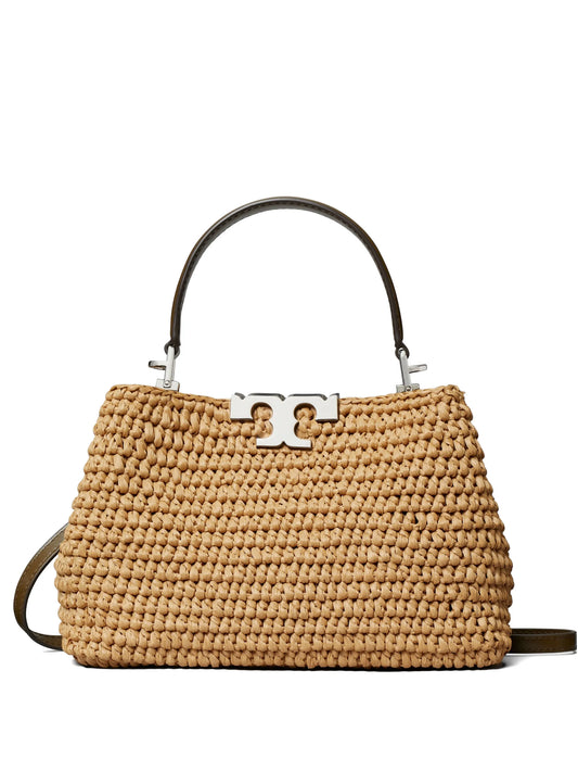 mini Eleanor straw tote bag
