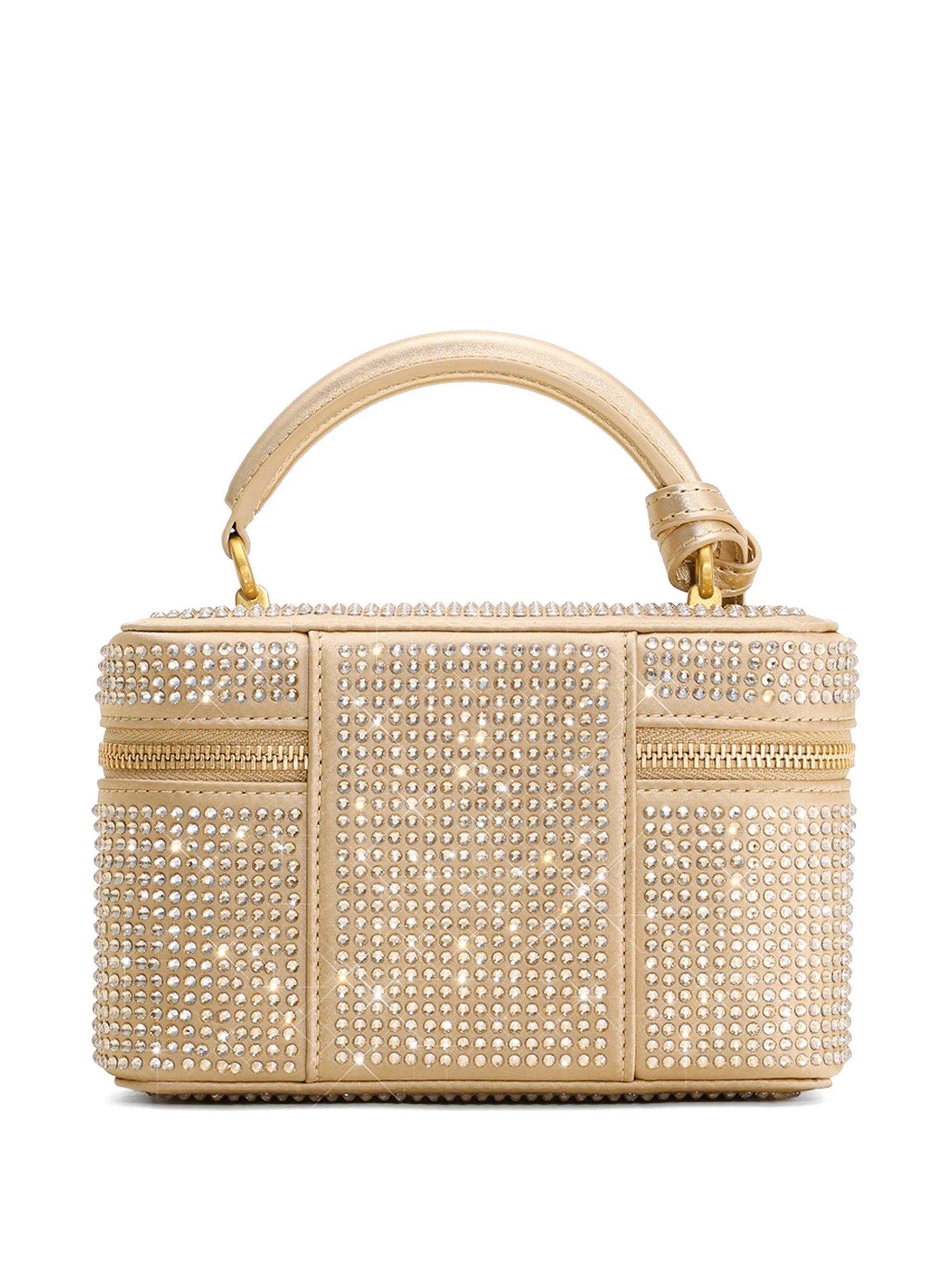 Cleo artificial crystal box shape top handle bag