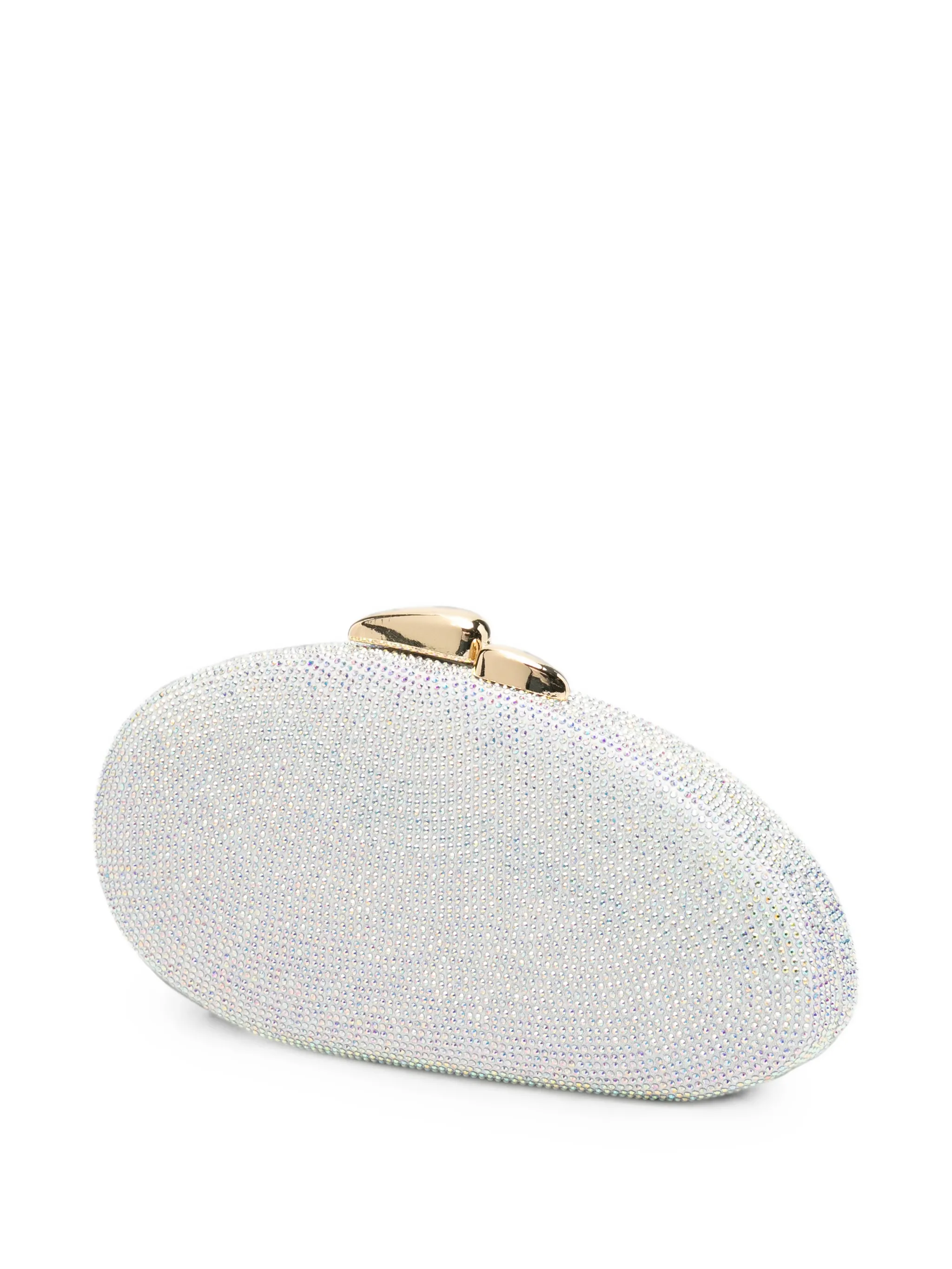rhinestone-embellished clutch bag