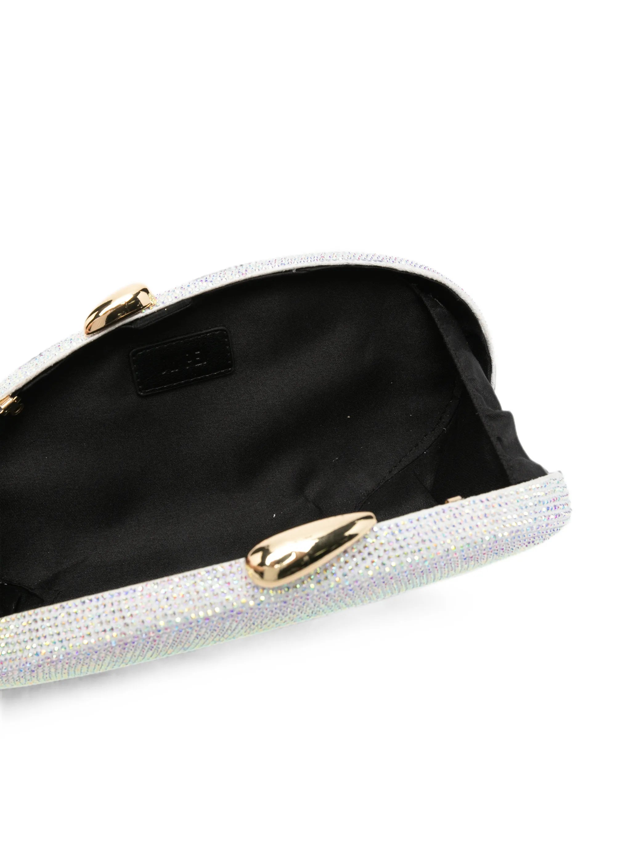 rhinestone-embellished clutch bag