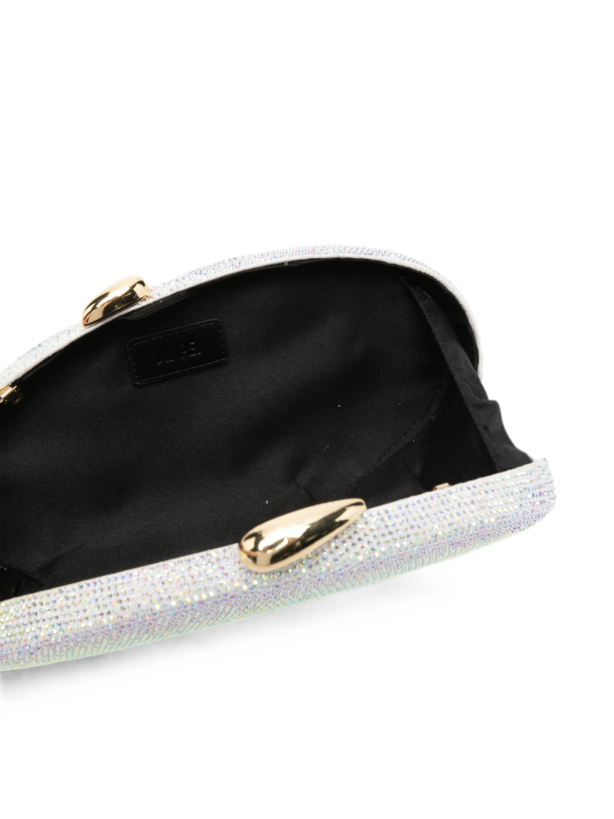 rhinestone-embellished clutch bag
