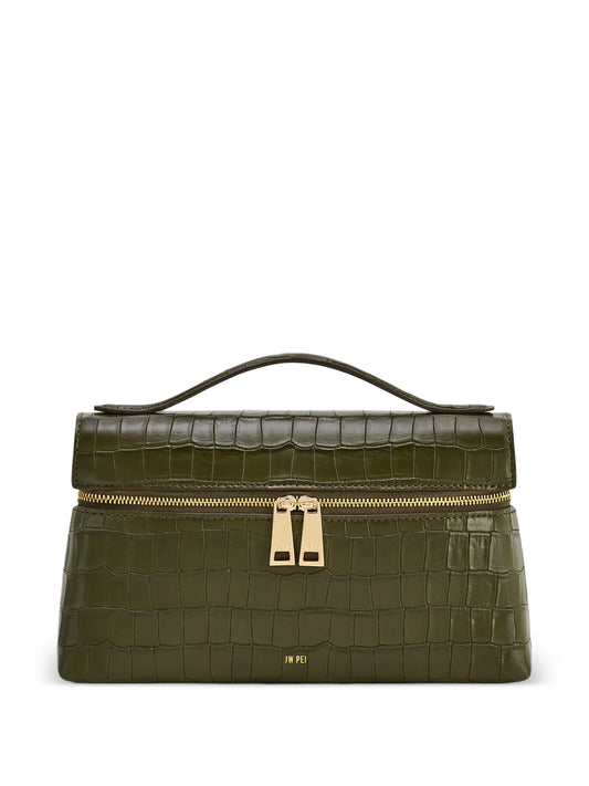 Thea crocodile-effect tote bag