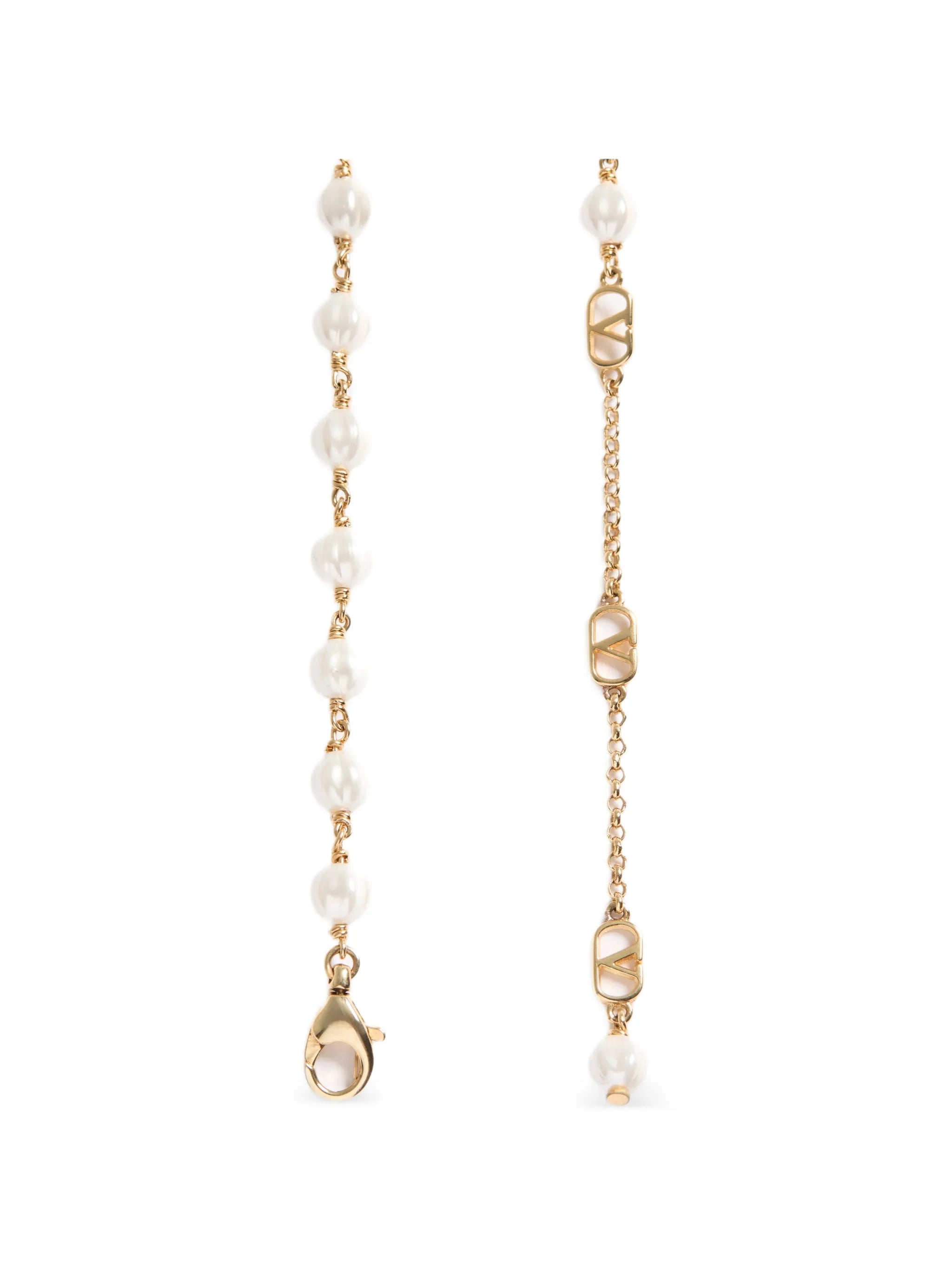 Vlogo Signature necklace in metal and glass beads