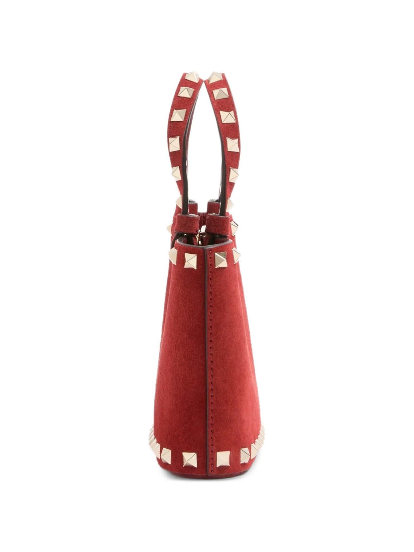 Rockstud mini suede shopping bag
