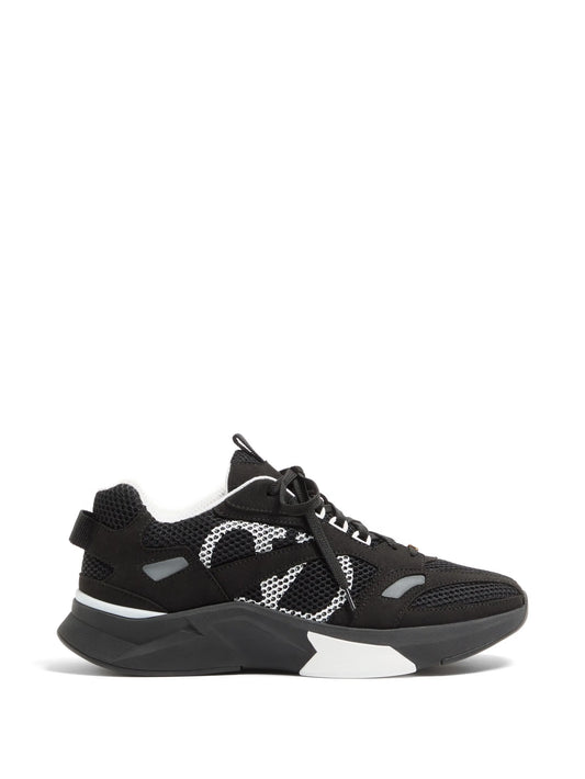 Demivee sneakers in mesh fabric with suede inserts