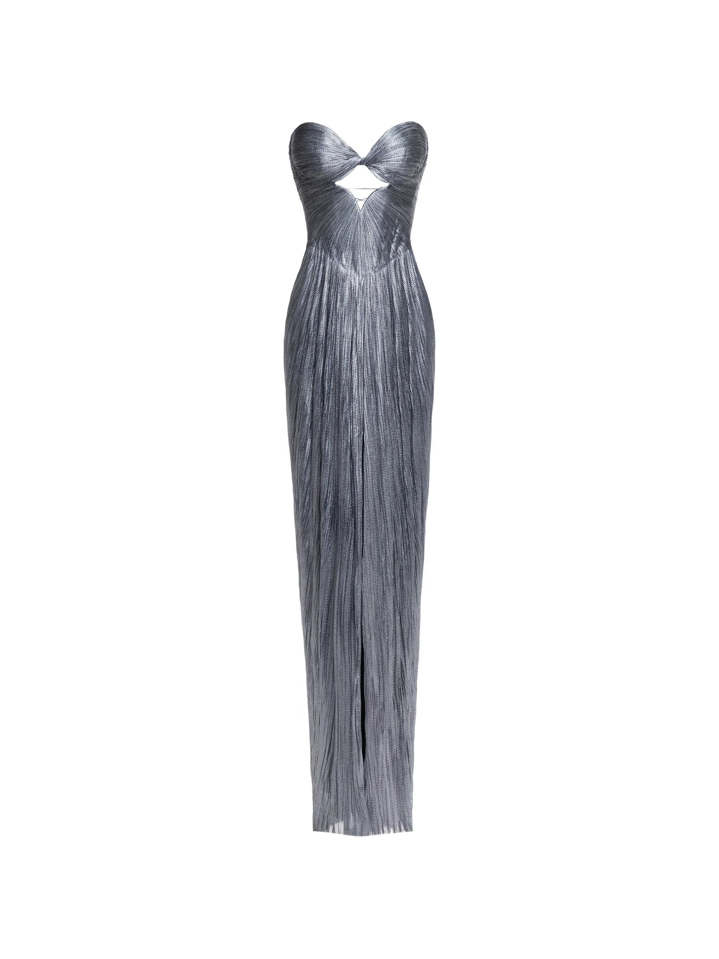 Stephanie cut-out pleated maxi dress
