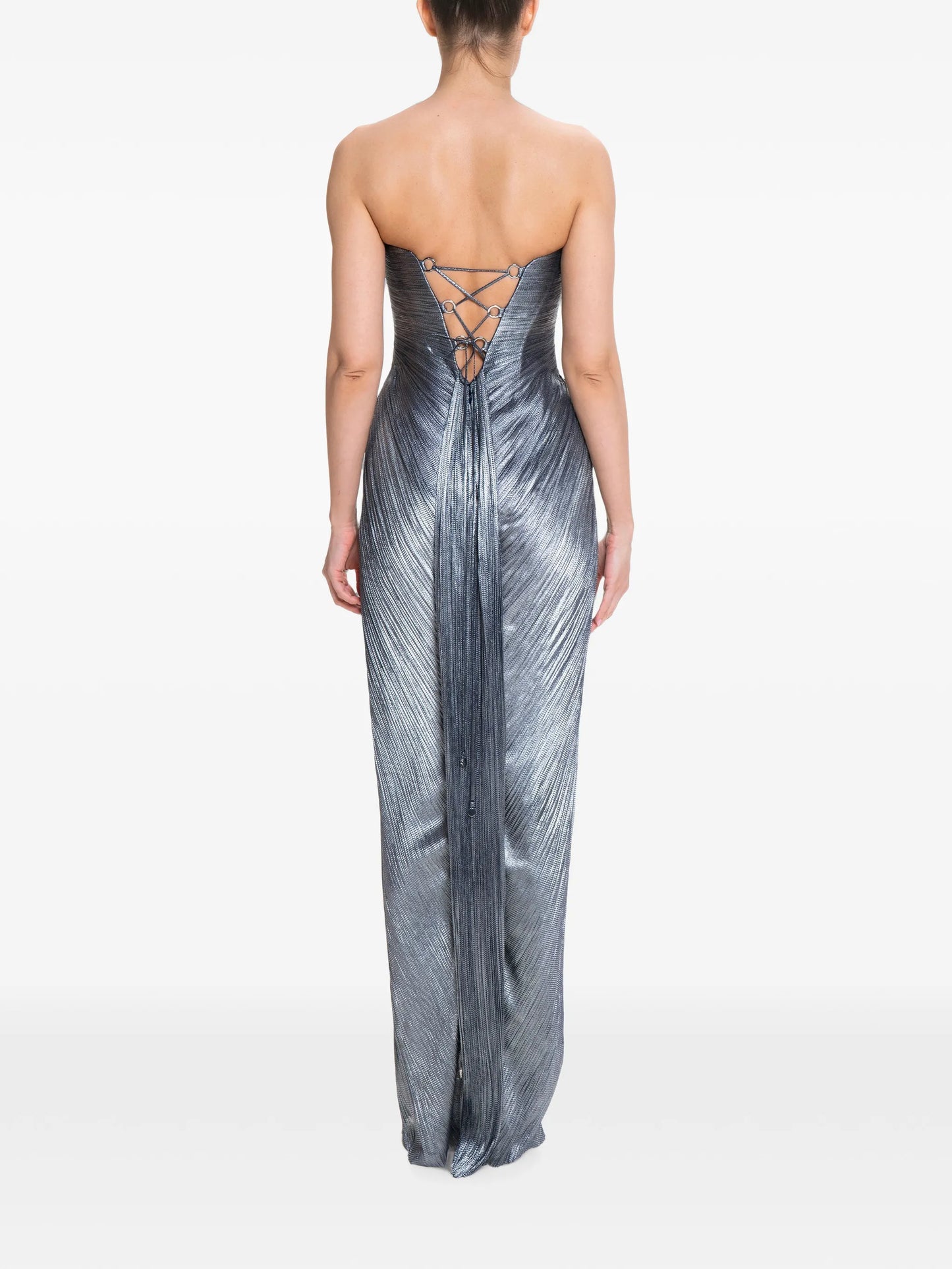 Stephanie cut-out pleated maxi dress