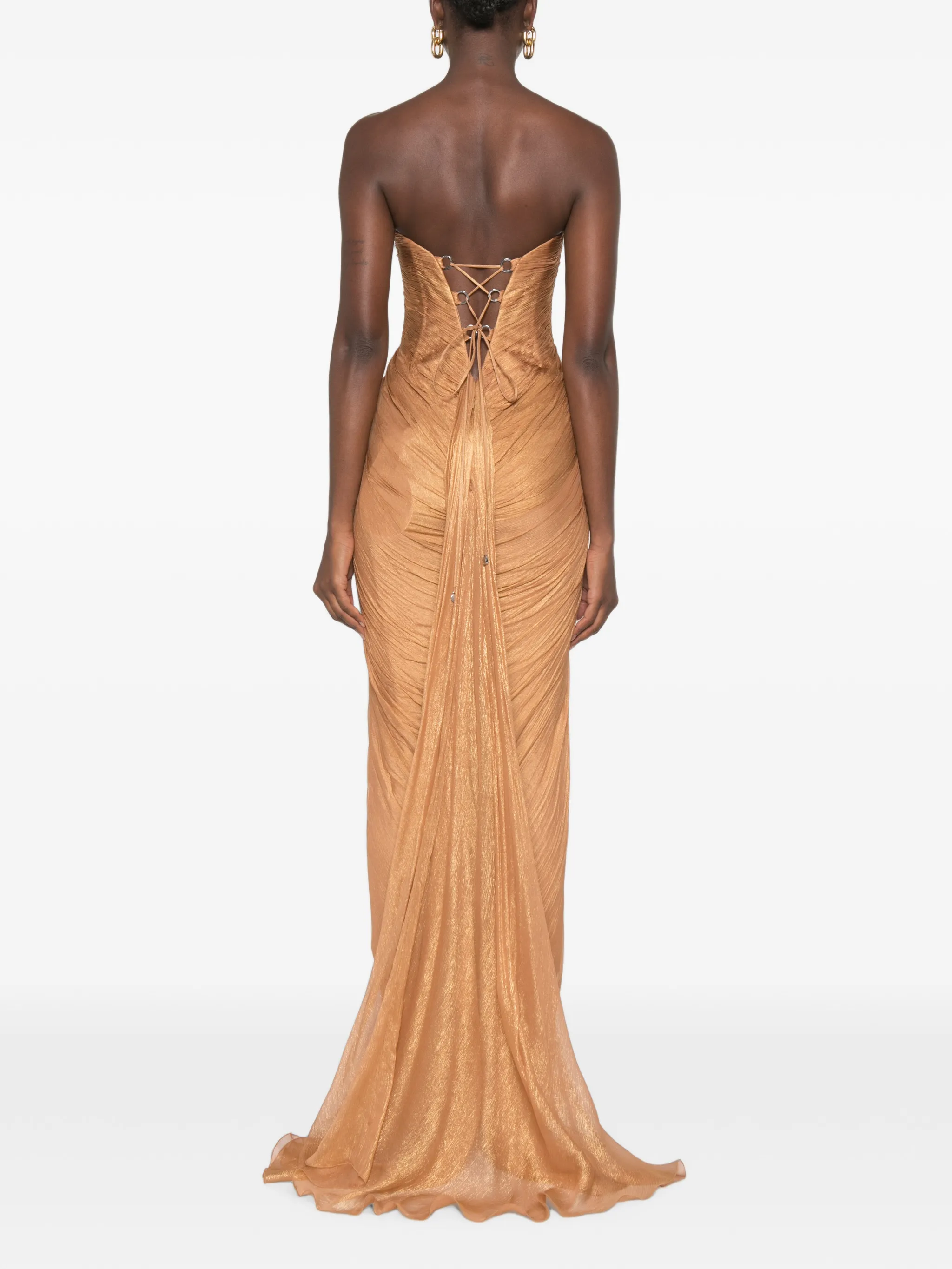 Salima pleated maxi dress