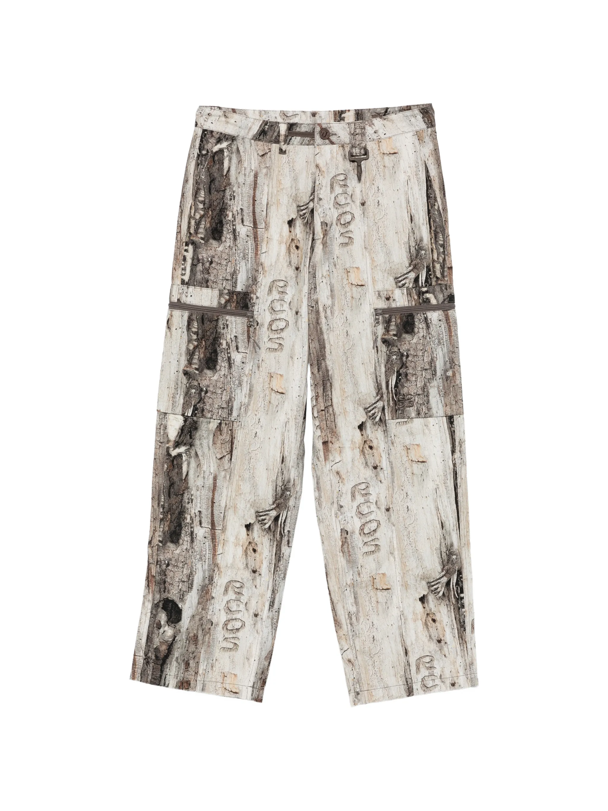 Lassen tree-bark-print cargo pants
