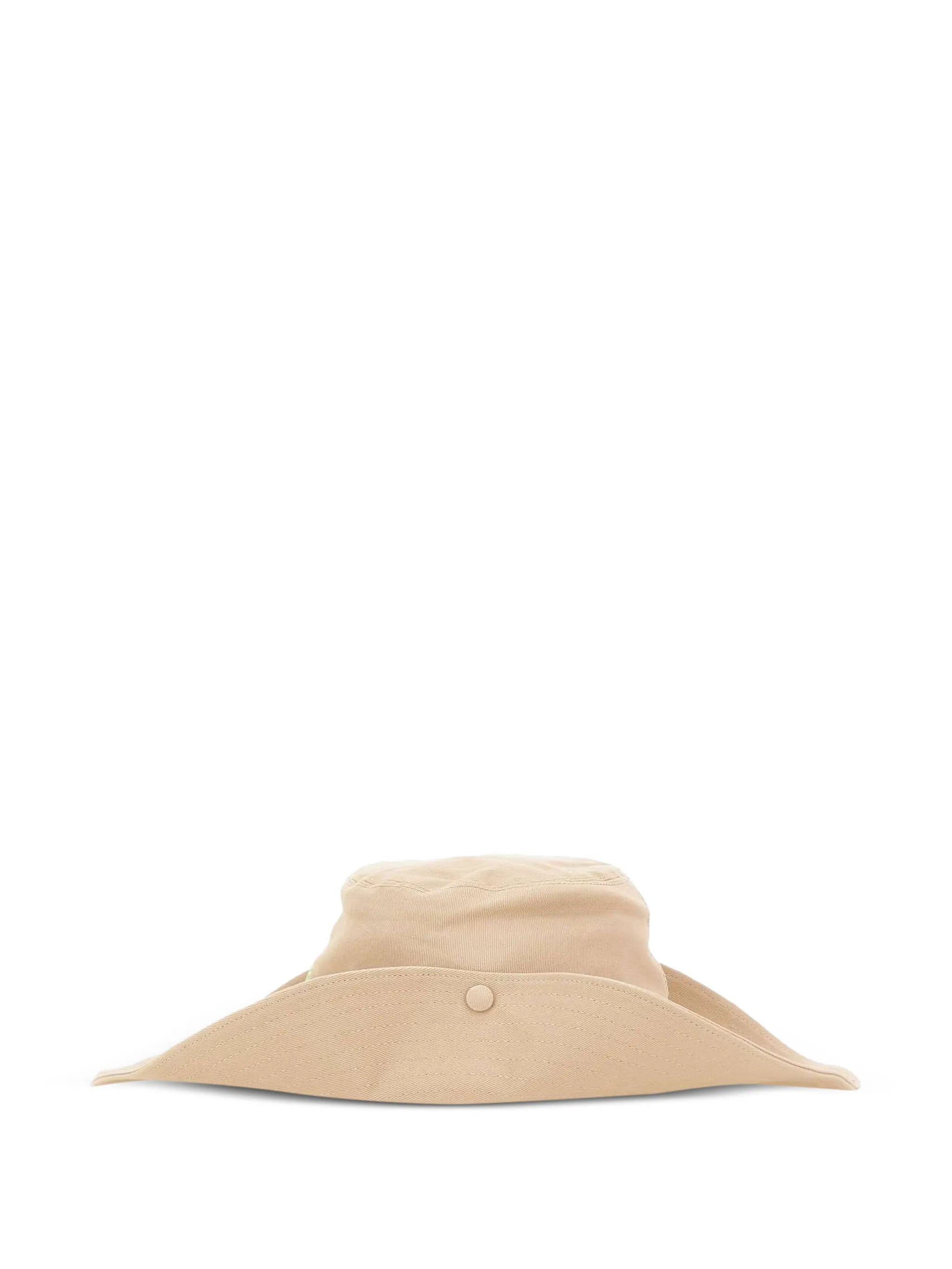 logo-embroidered wide-brim hat