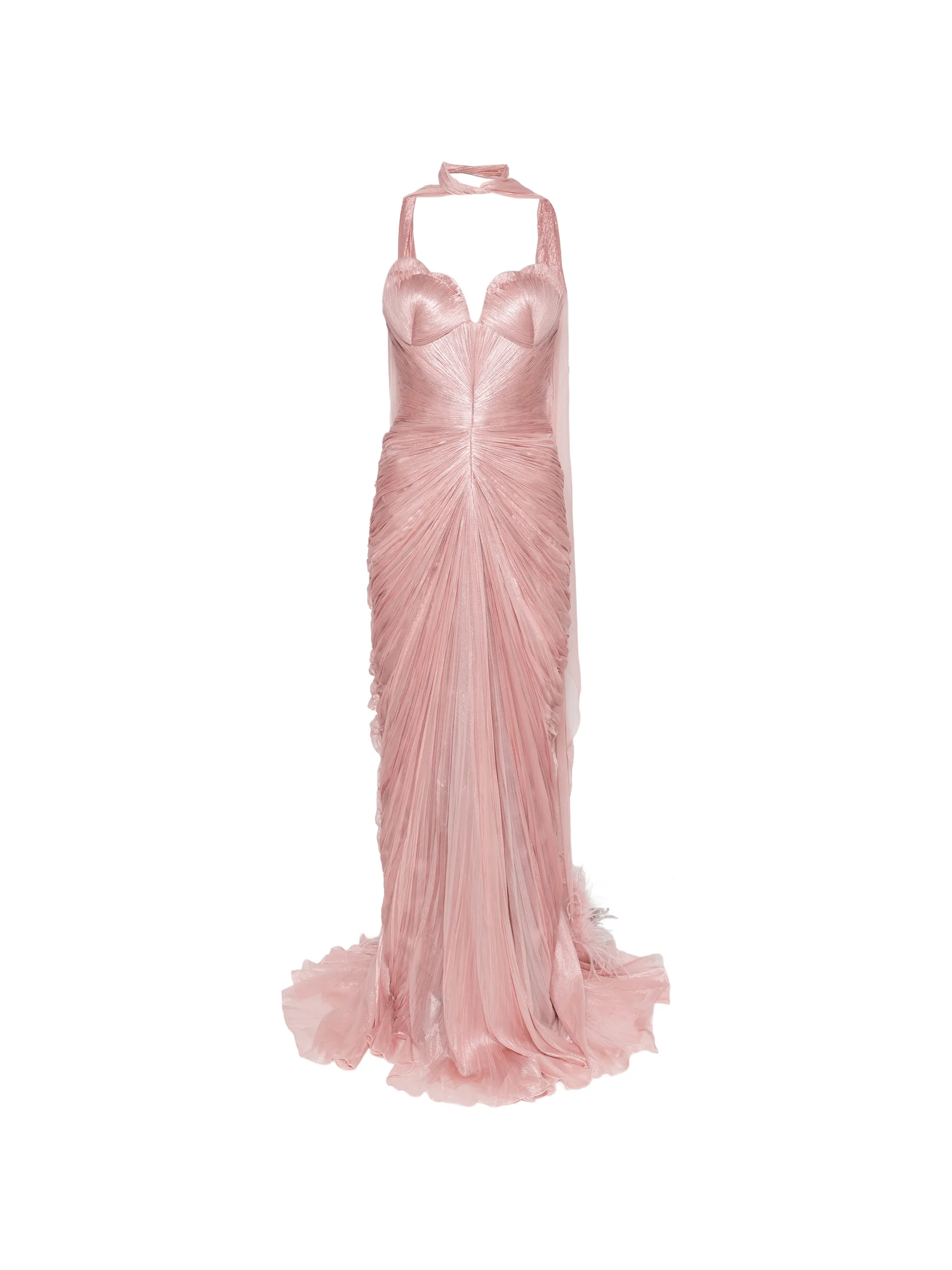 ruched strapless maxi dress