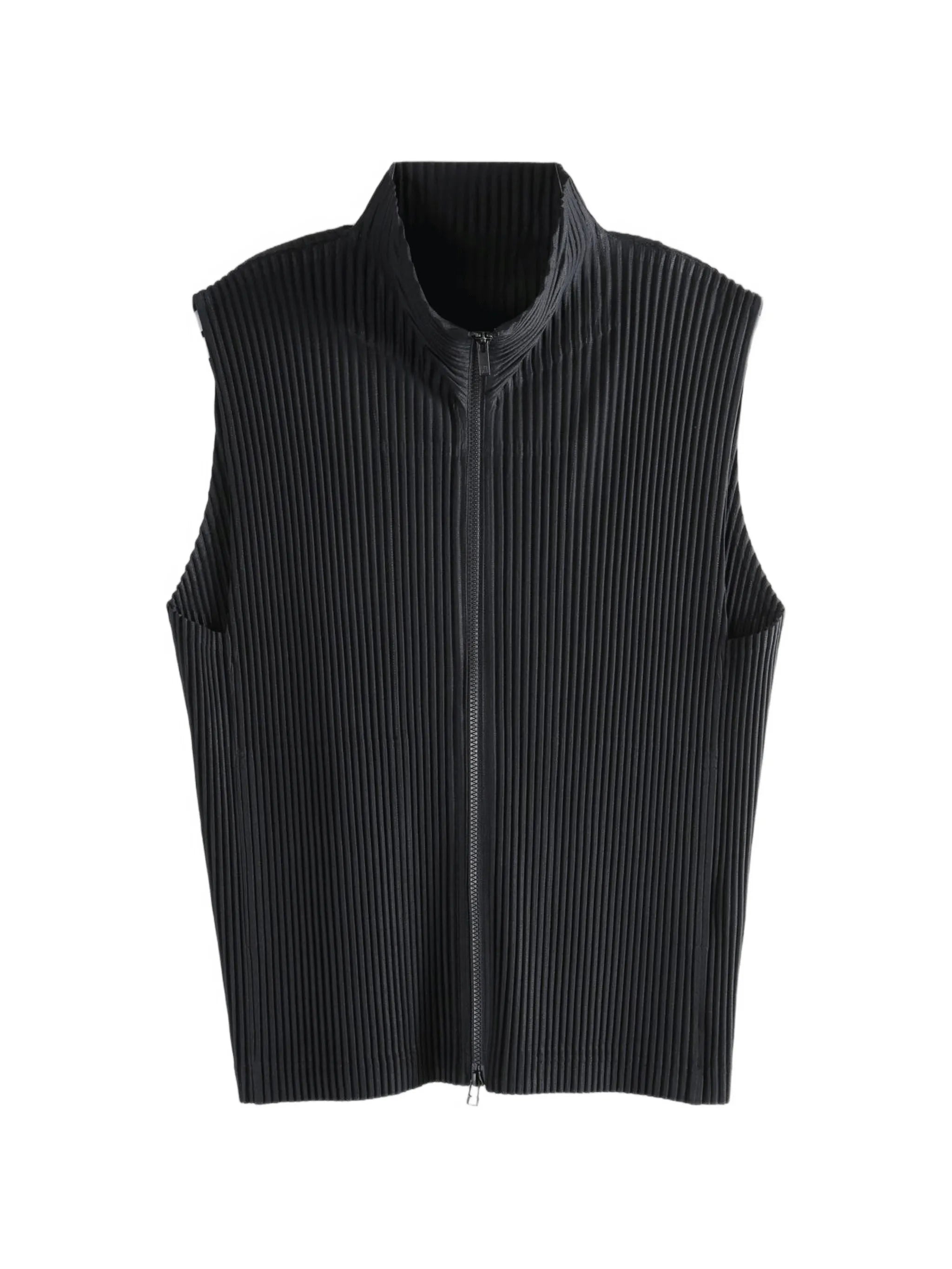 Monthly Colors : April pleated zip-up T-shirt