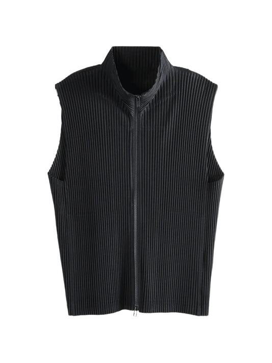 Monthly Colors : April pleated zip-up T-shirt