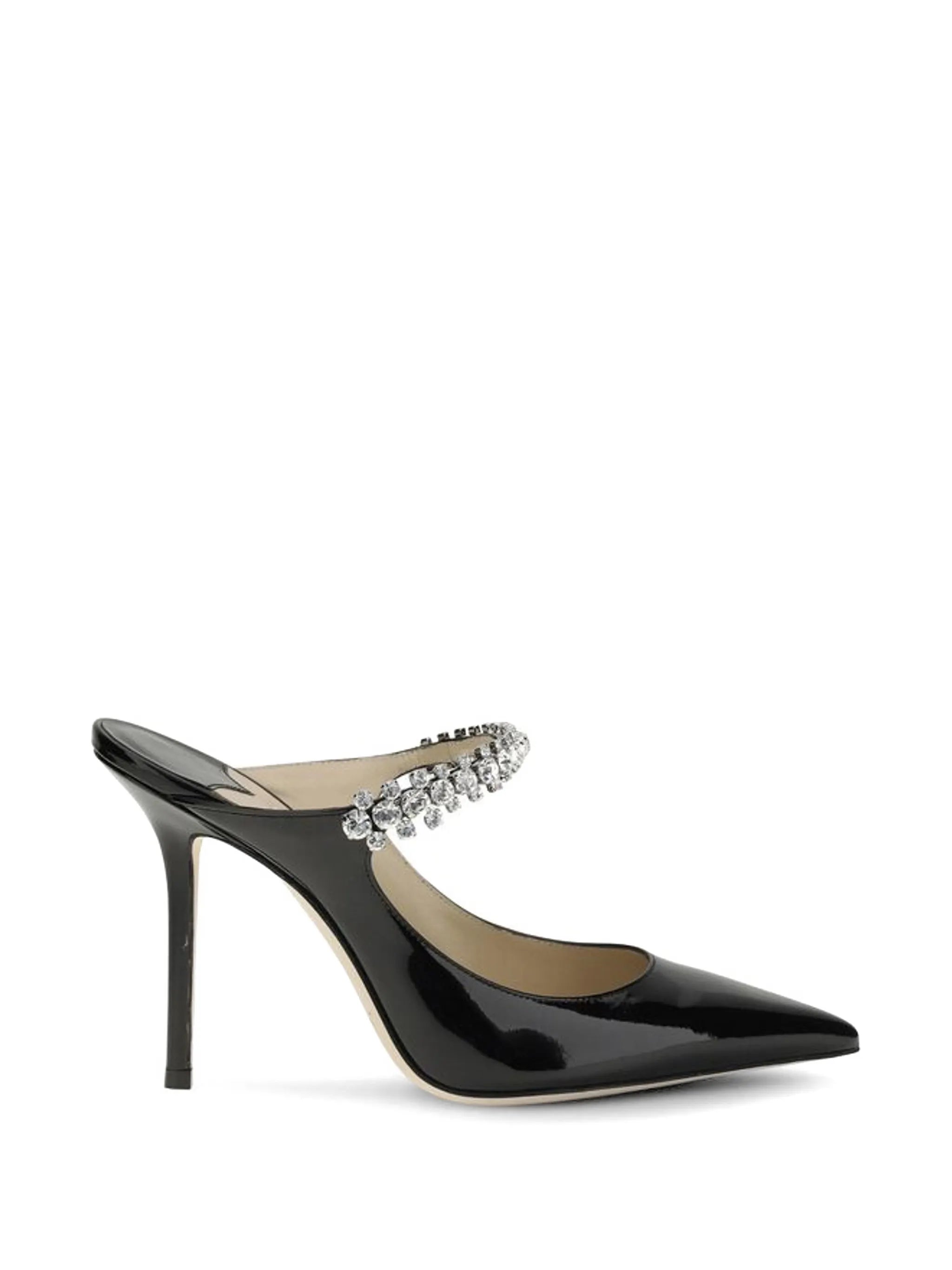 Bing crystal-embellished patent leather pumps