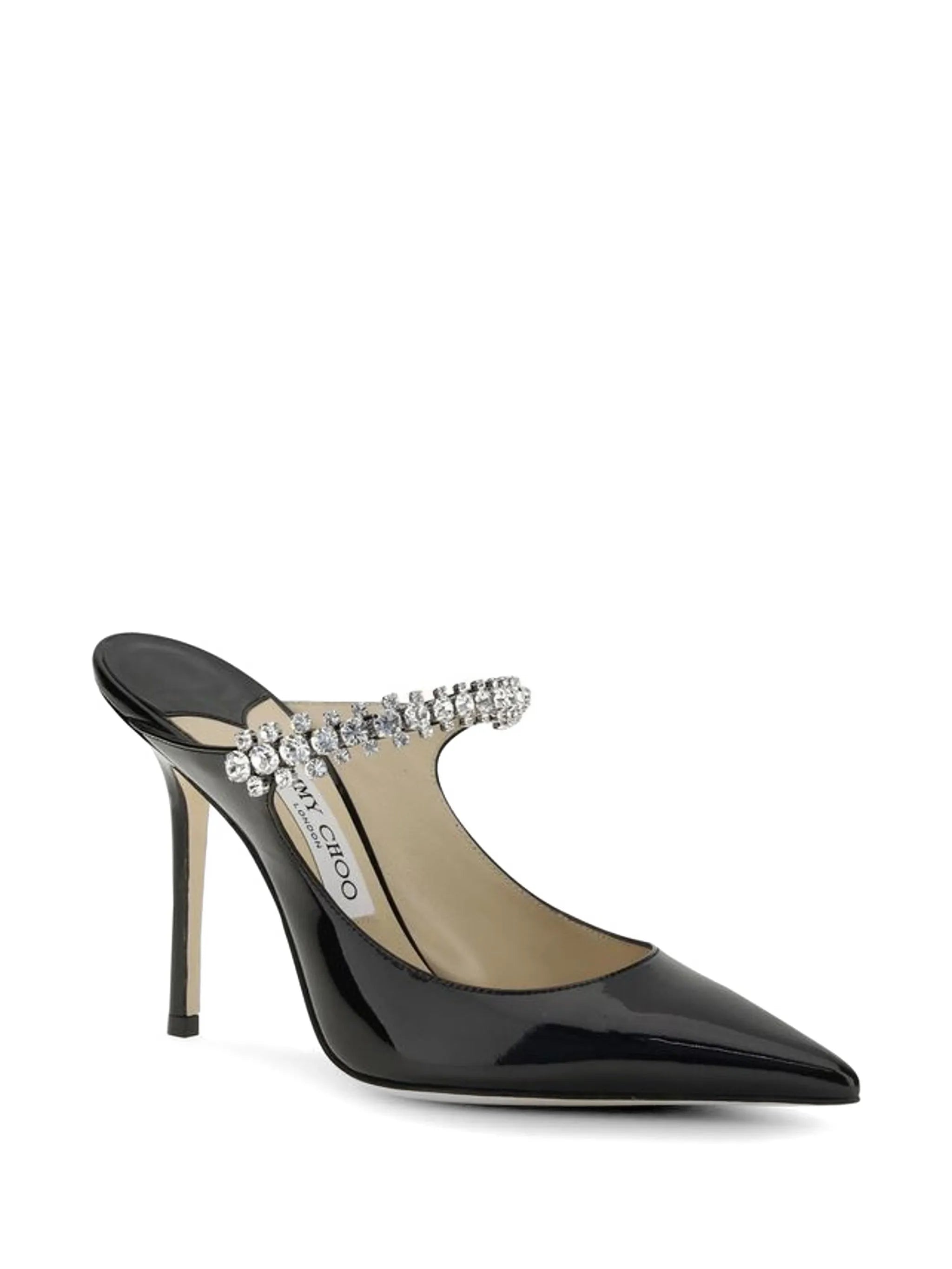 Bing crystal-embellished patent leather pumps