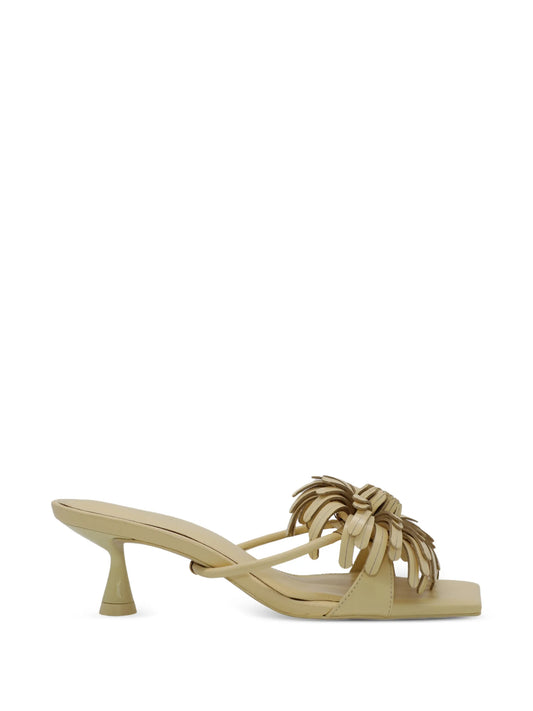 Alora floral-appliqué heeled sandals
