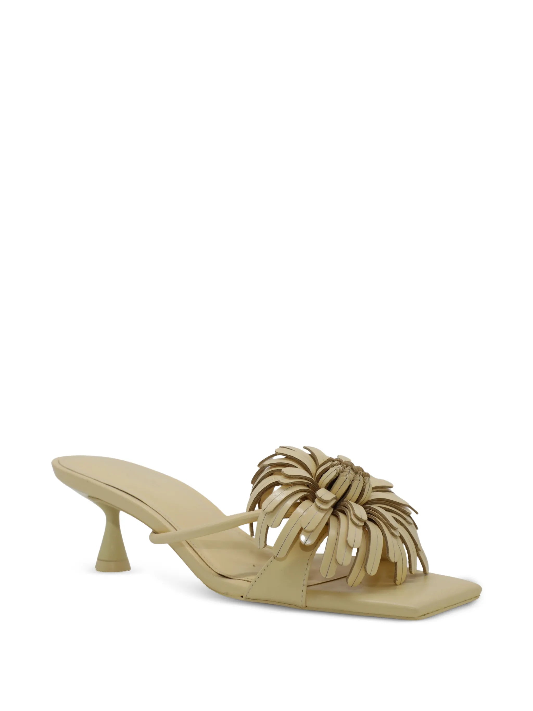 Alora floral-appliqué heeled sandals