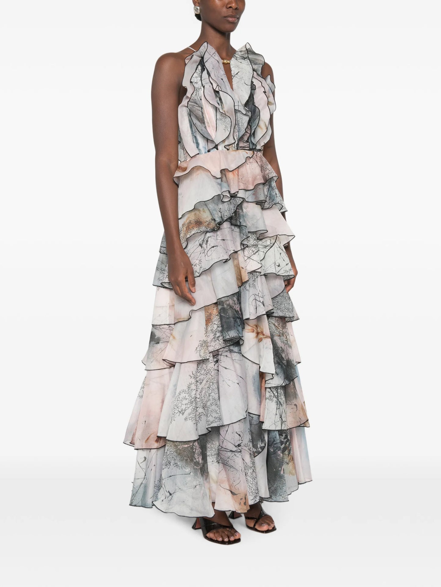 Cleo ruffled gown
