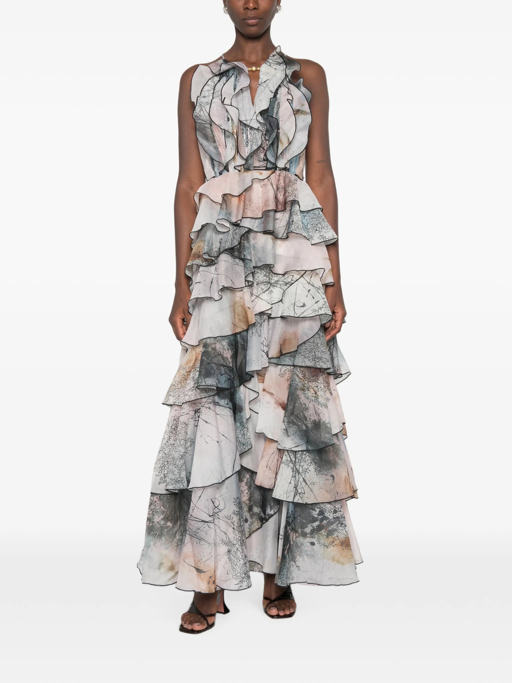 Cleo ruffled gown