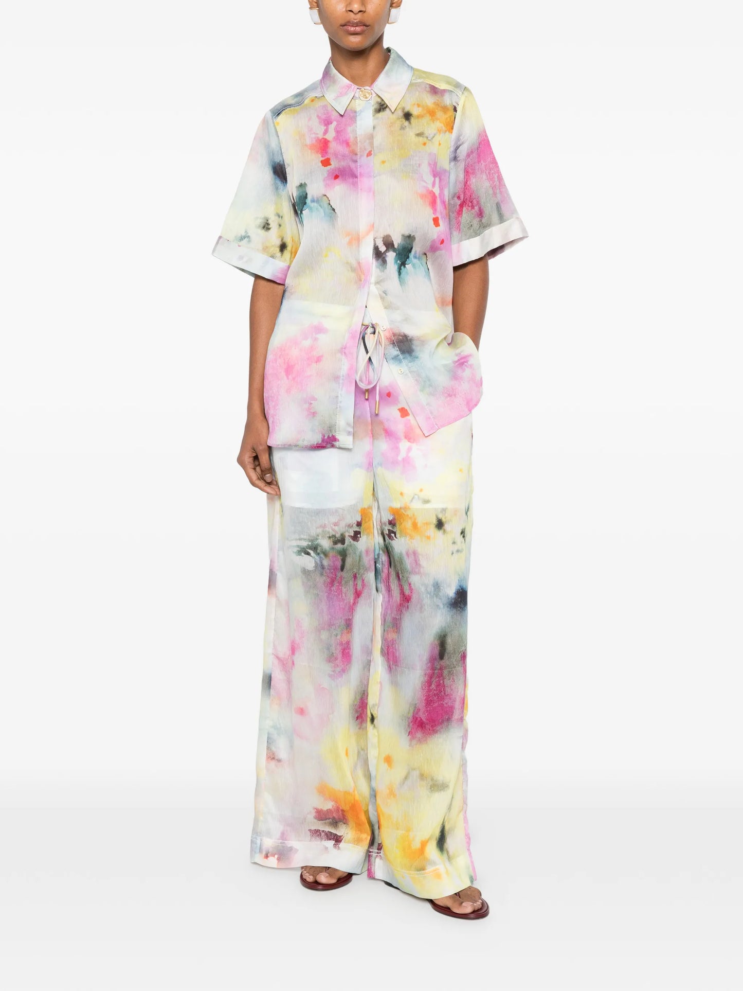 Adina floral-print trousers