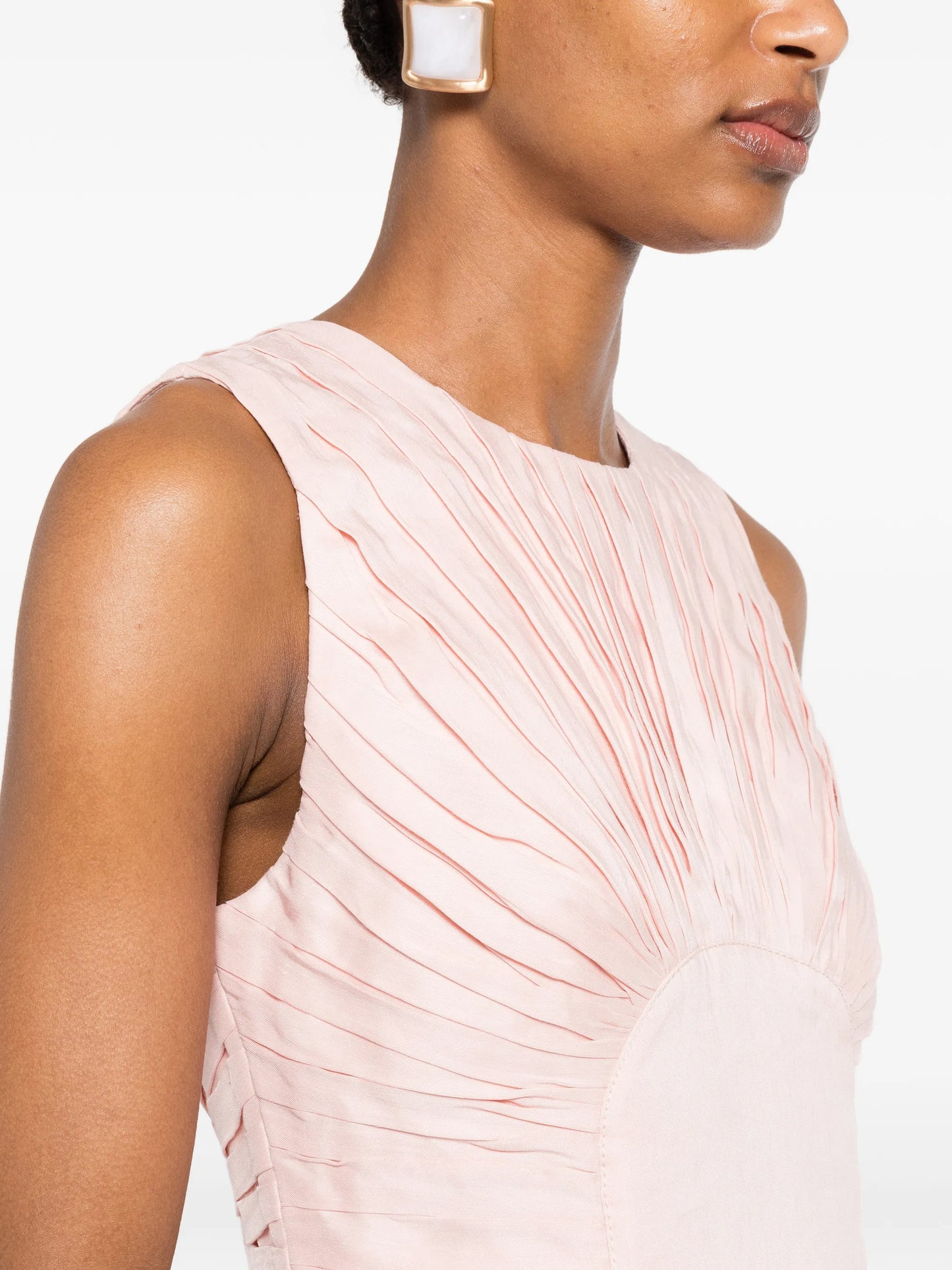 Medea pintucked sleeveless dress