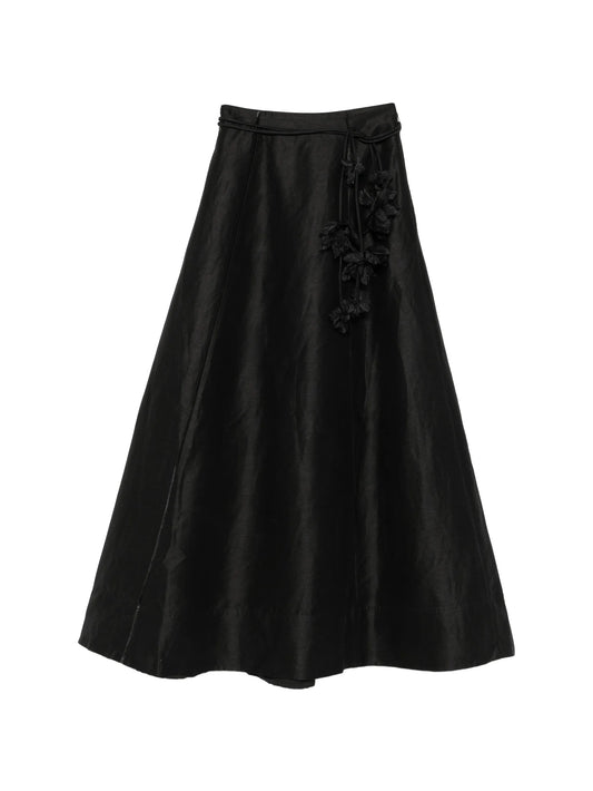 Demi floral-embellished maxi skirt