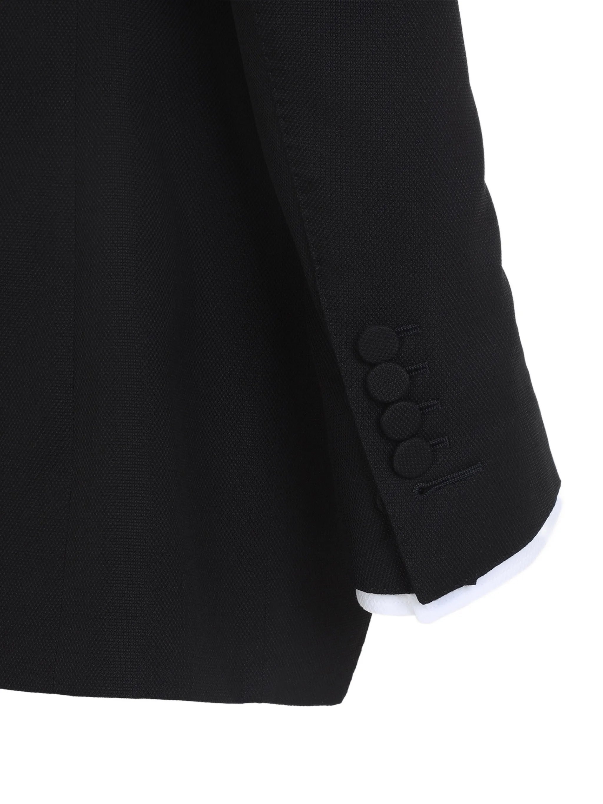 collarless jacket