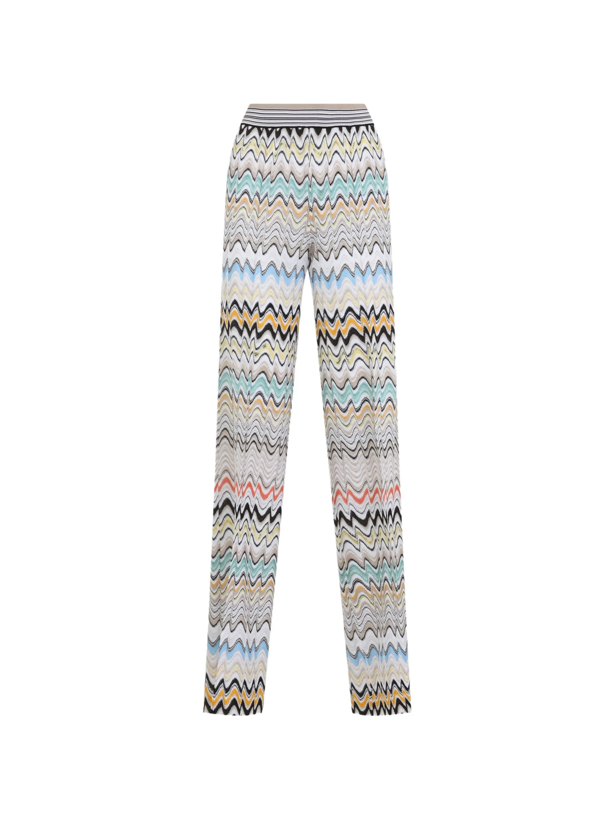 zigzag-knit trousers