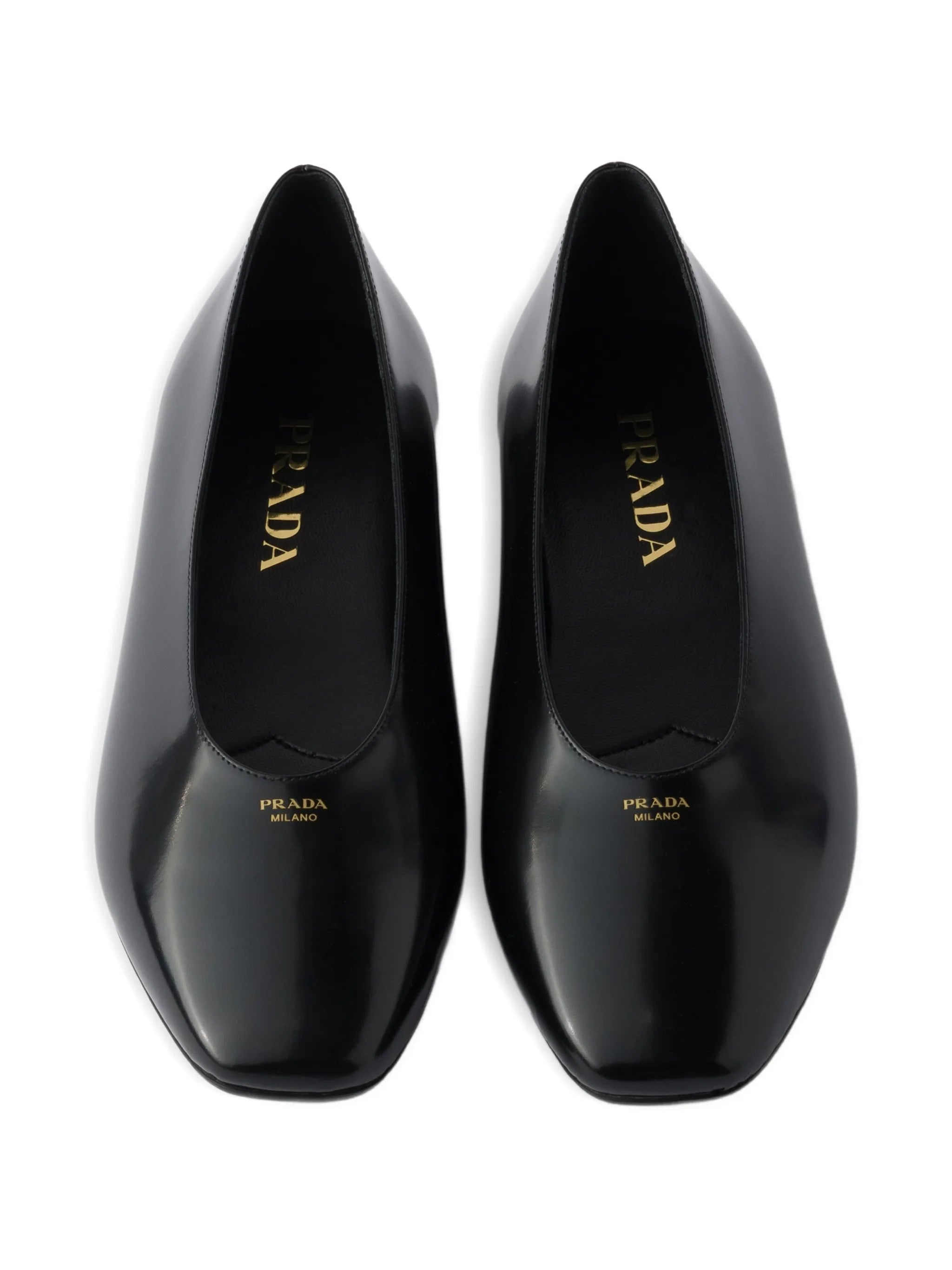 brushed leather ballerinas
